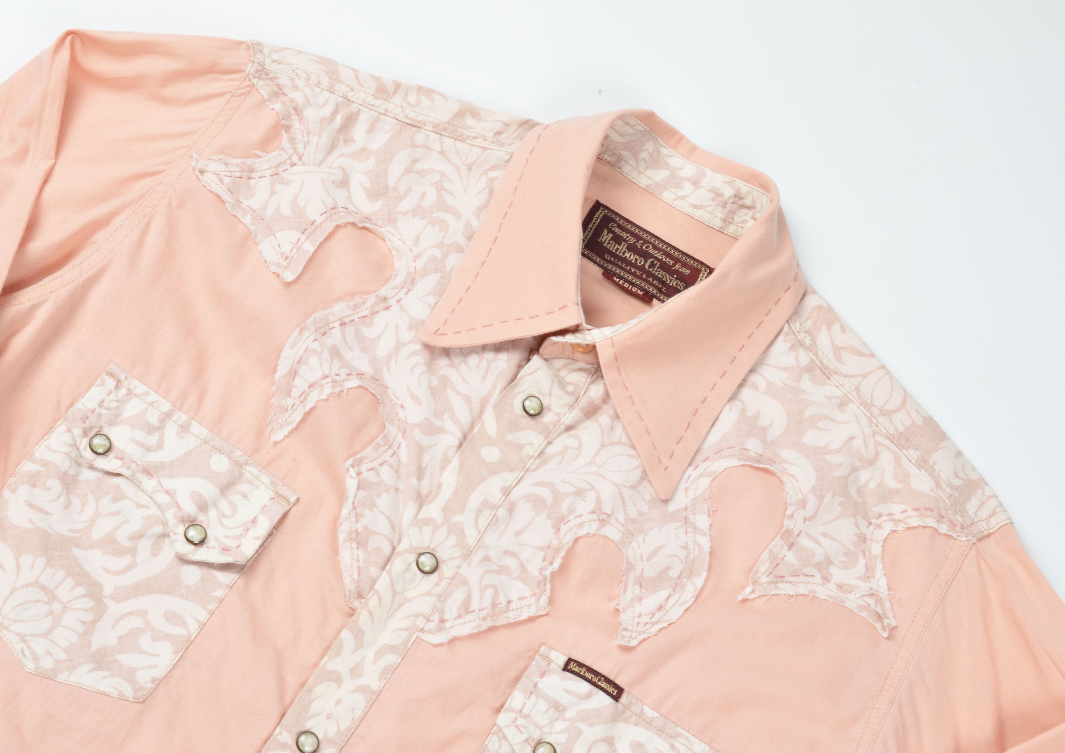 Marlboro Vintage Marlboro Classics Peach Western Button Up Shirt Size US M / EU 48-50 / 2 - 2 Thumbnail