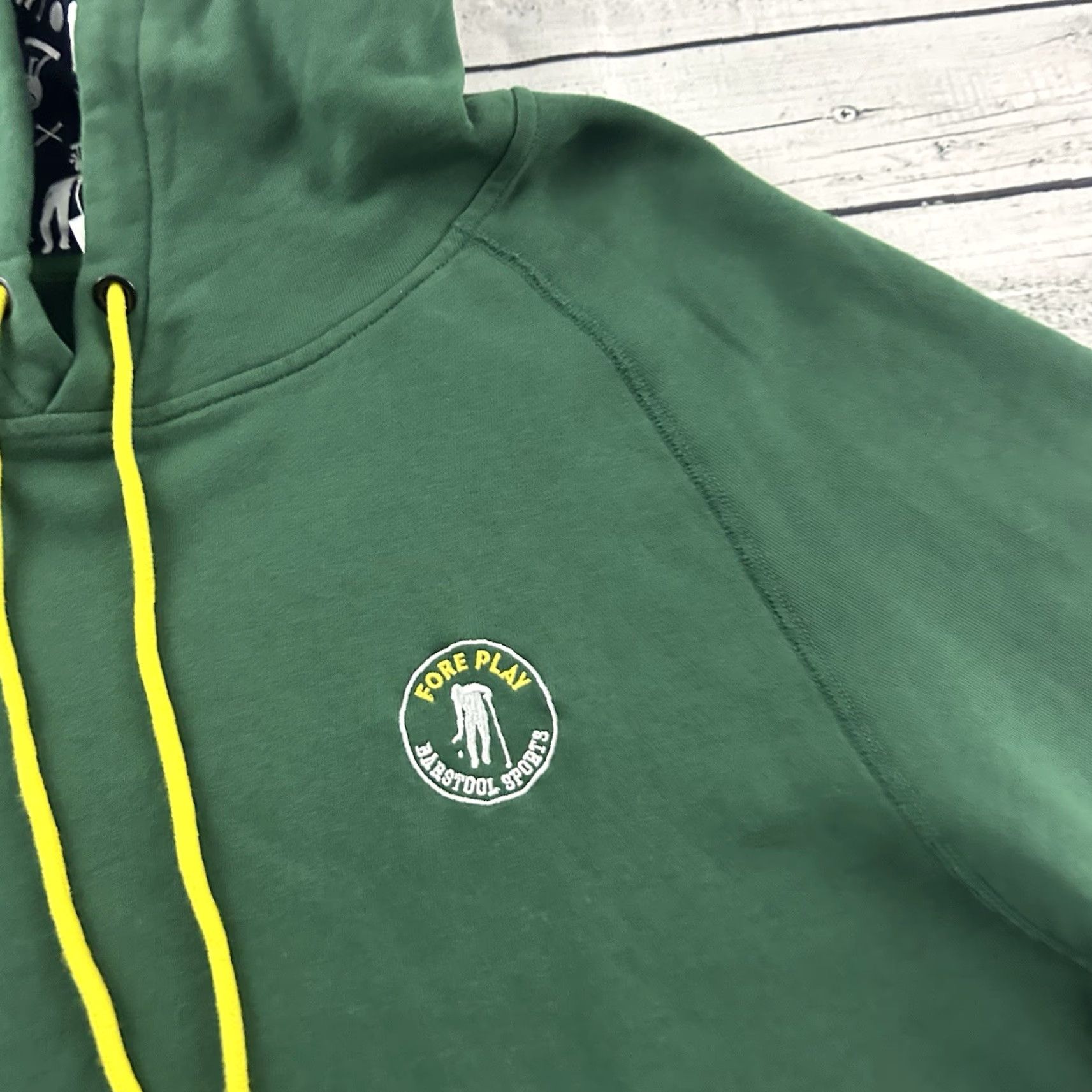 Vintage Barstool Sports Fore Play Pullover Hoodie Sweatshirt Men 2XL Green Size US XXL / EU 58 / 5 - 2 Thumbnail