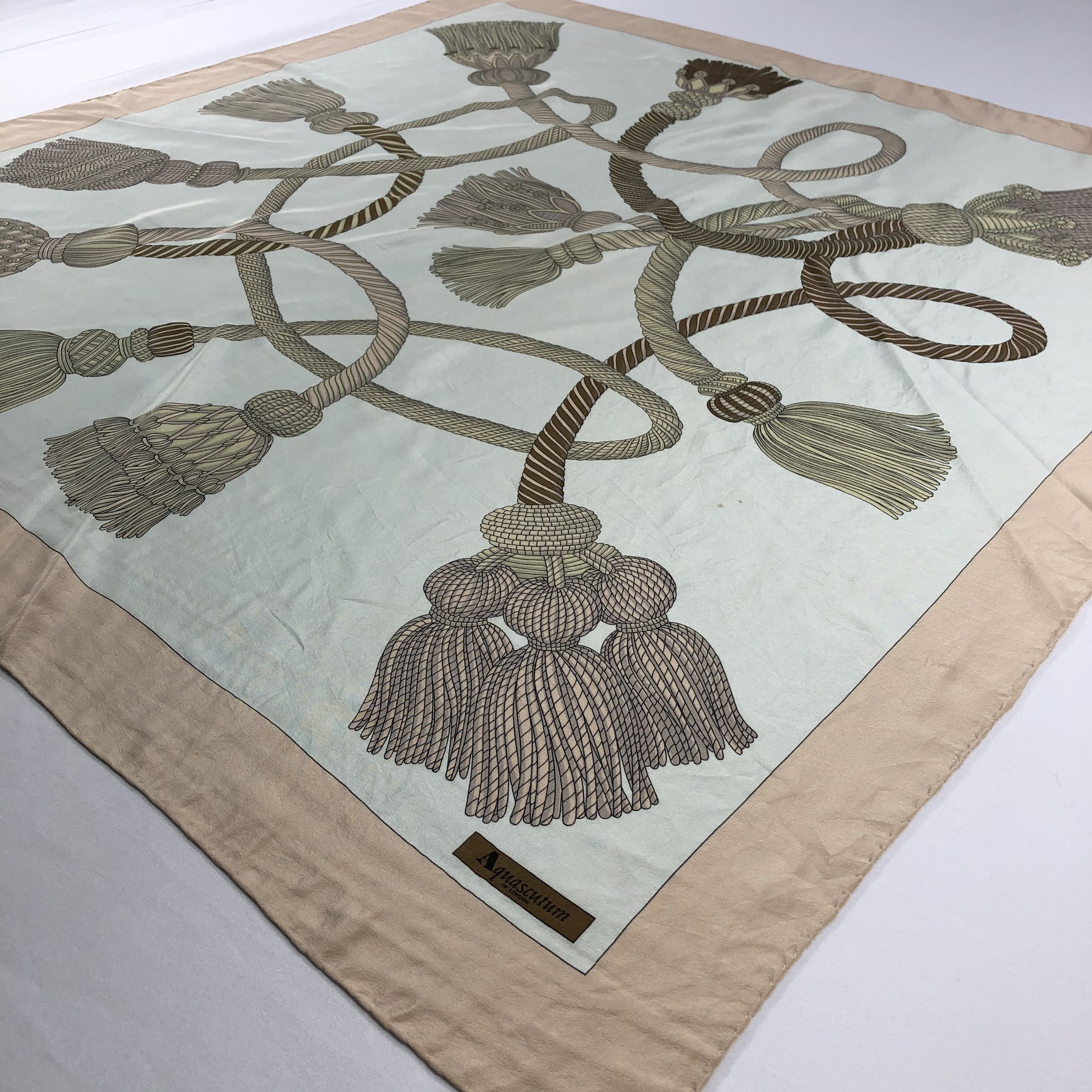 Aquascutum Vintage Aquascutum Silk Scarf Size ONE SIZE - 3 Thumbnail