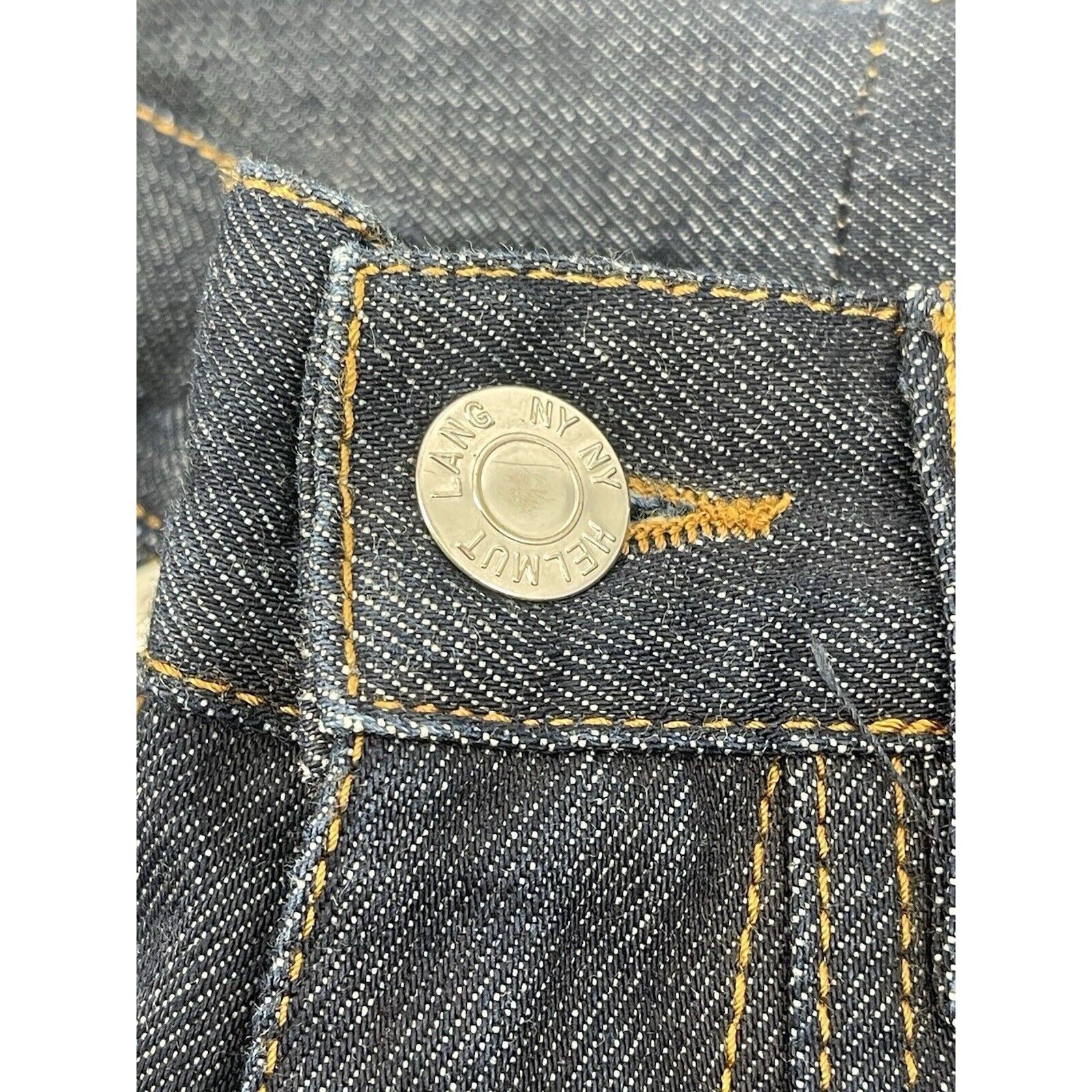 Helmut Lang NWOT Helmut Lang Raw Denim Indigo Patch Pocket Jeans 2017 Me Size US 26 / EU 42 - 8 Thumbnail