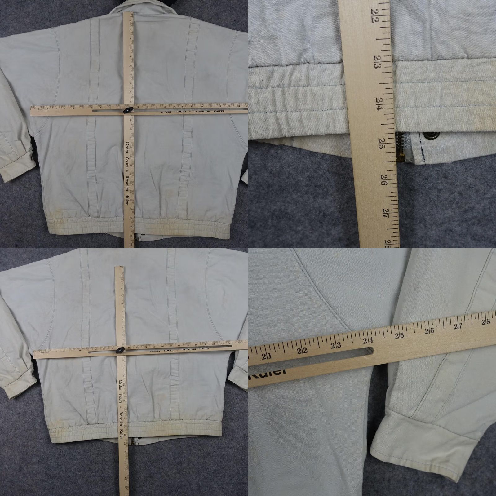 Vintage VINTAGE American Outerware Company Jacket Mens Medium Beige Canvas Hooded Bomber Size US M / EU 48-50 / 2 - 11 Thumbnail