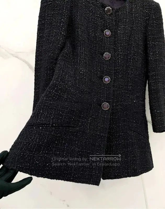 Chanel Chanel Black Cotton Blend Women's Jacket . Size S / US 4 / IT 40 - 5 Thumbnail