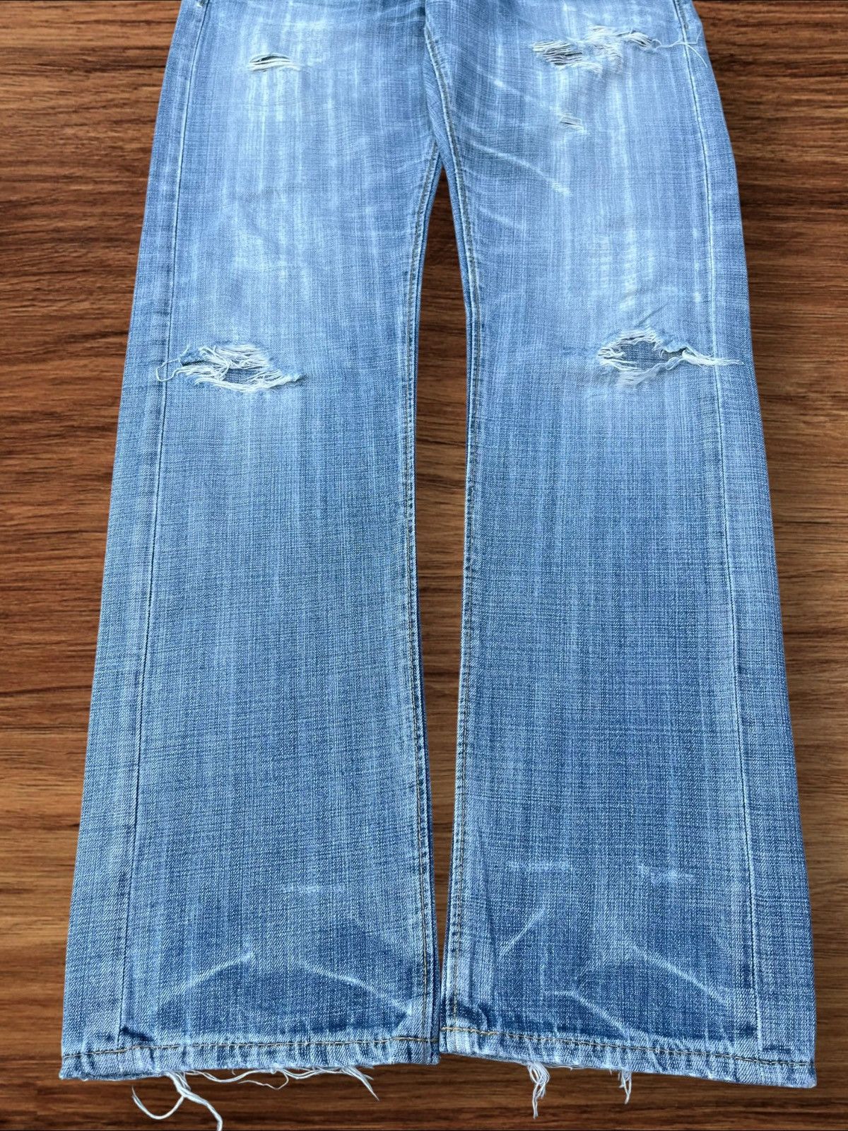Japanese Brand Vintage Japanese Ant Gauge Distressed Frayed Leg Jeans Size US 30 / EU 46 - 7 Thumbnail
