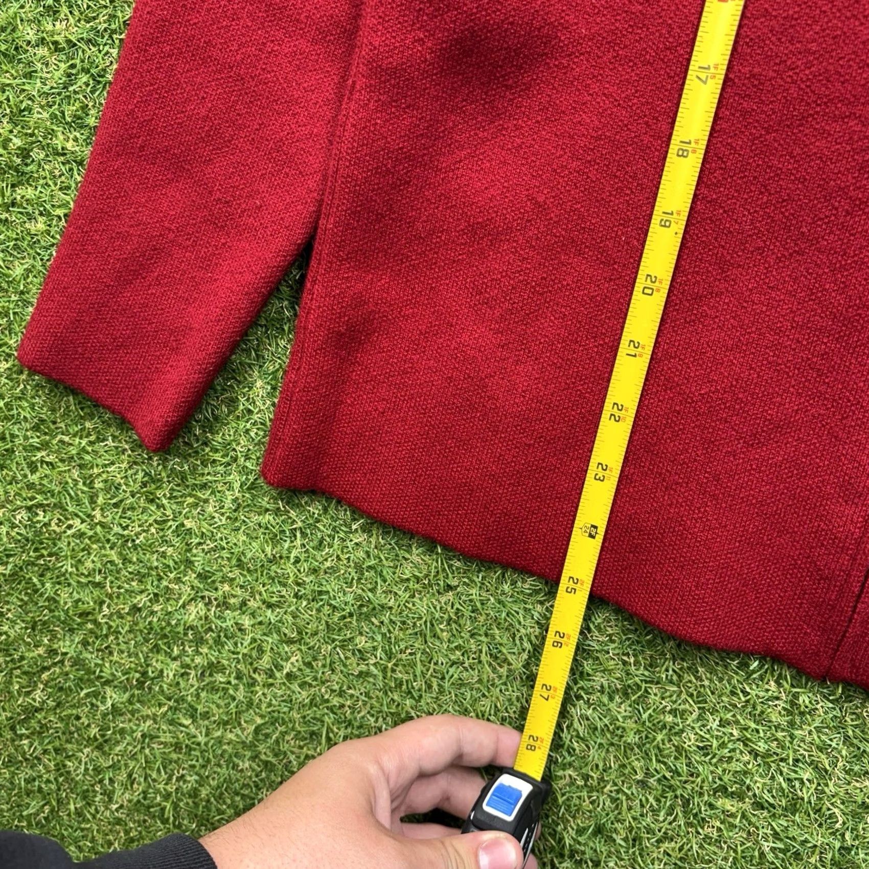 Johnstons Of Elgin Johnstons of Elgin Cashmere Cardigan Sweater Womens M Red Zip Full Zip 90s Vintage Knit Casual Size M / US 6-8 / IT 42-44 - 4 Thumbnail