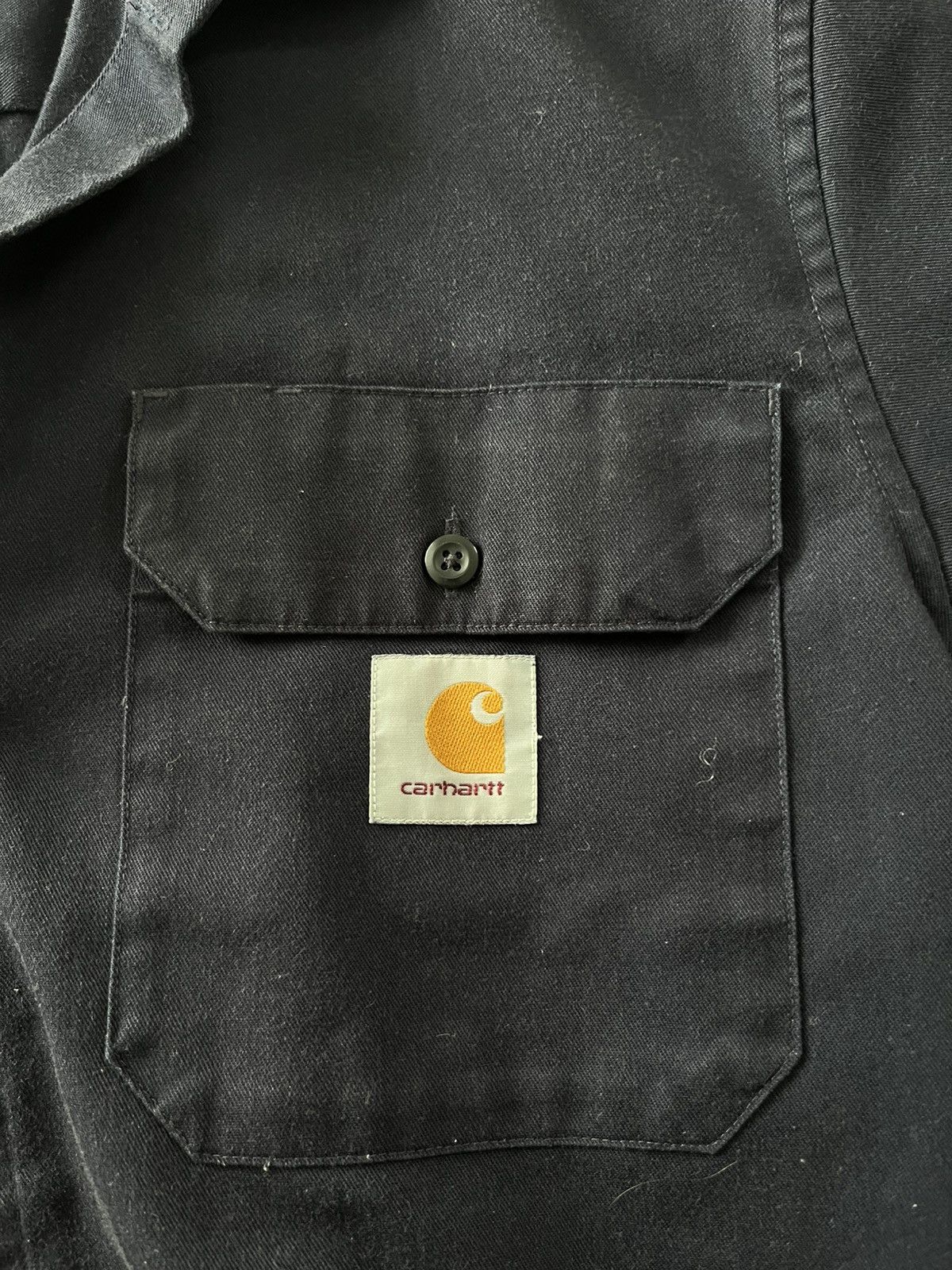 Carhartt Navy Button Up Short Sleeve Size US XL / EU 56 / 4 - 4 Thumbnail