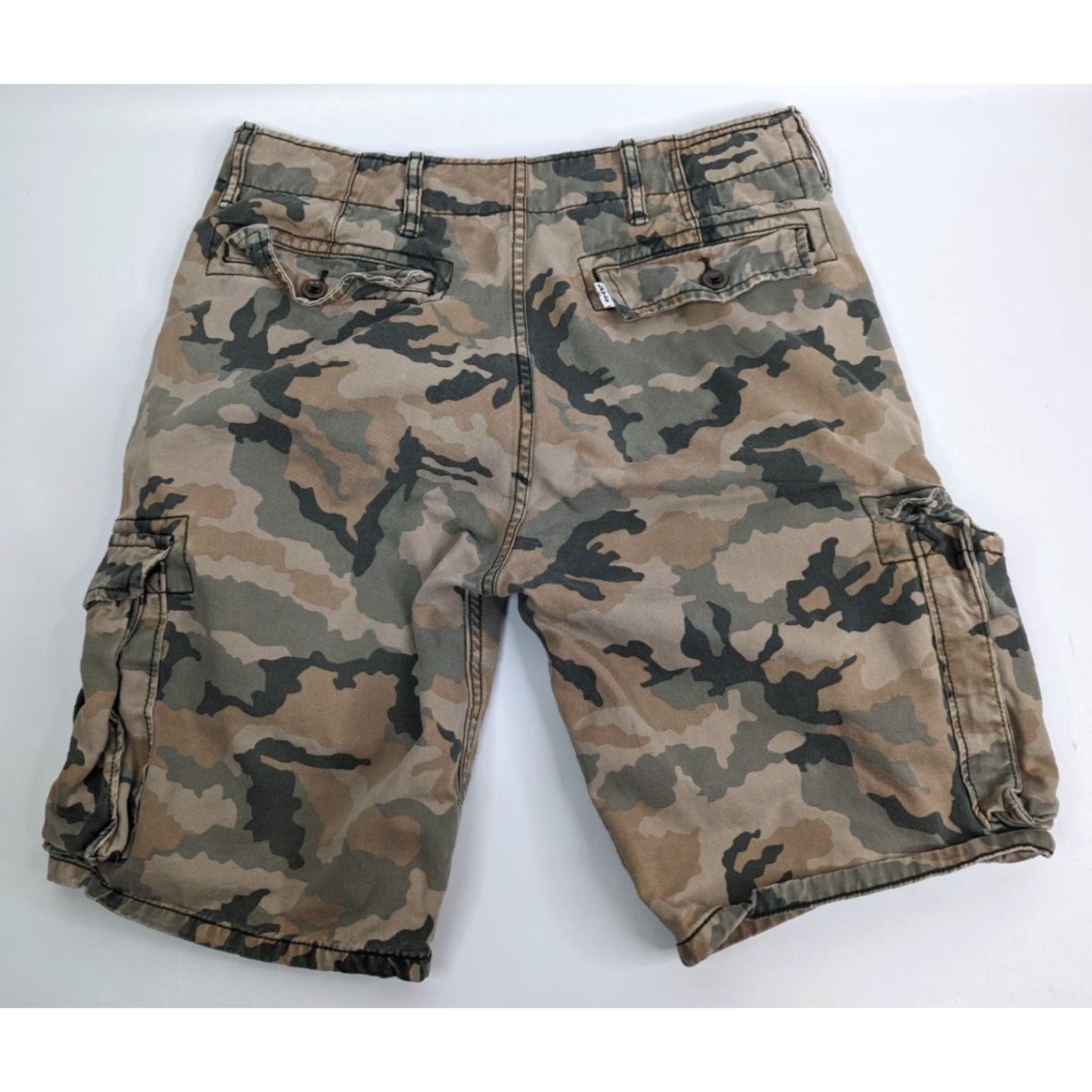 Levi's Levi's Ace Cargo Shorts Camouflage Cotton Men 29 Flat Front Pockets Belt Loops Cargo Pocket Vintage No Size US 29 - 2 Thumbnail