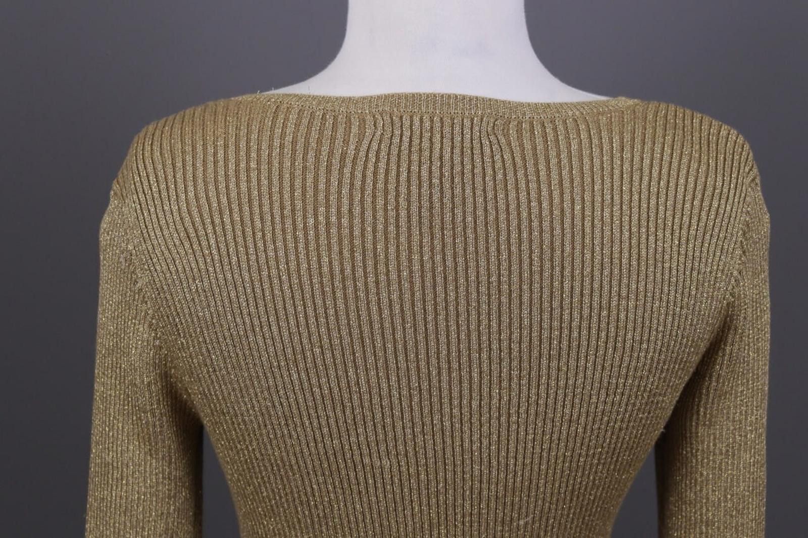 Lauren Ralph Lauren Lauren Ralph Lauren Brown Ribbed V-Neck Knit Sweater Size S Size S / US 4 / IT 40 - 12 Thumbnail
