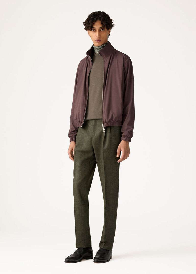 Loro Piana o1srvl11e0526 FAO7460 LP Bomber Jacket in Sugar Plum Size US M / EU 48-50 / 2 - 2 Thumbnail
