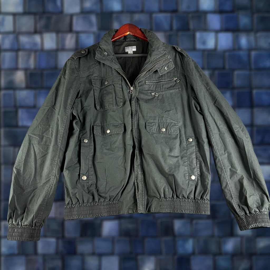 H&M VINTAGE H&M Jacket Mens 44 Black Cotton Lined Full Zip Hood Pockets Bomber Jacket Regular Mens Size US S / EU 44-46 / 1 - 1 Thumbnail