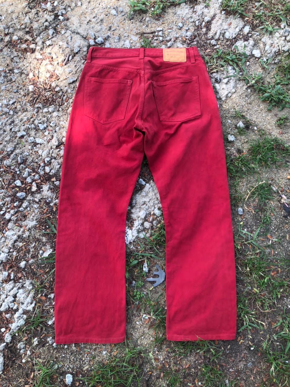 Japanese Brand × Johnbull × KOJIMA GENES Johnbull Dark Red Denim Selvedge Jeans Size US 32 / EU 48 - 2 Thumbnail
