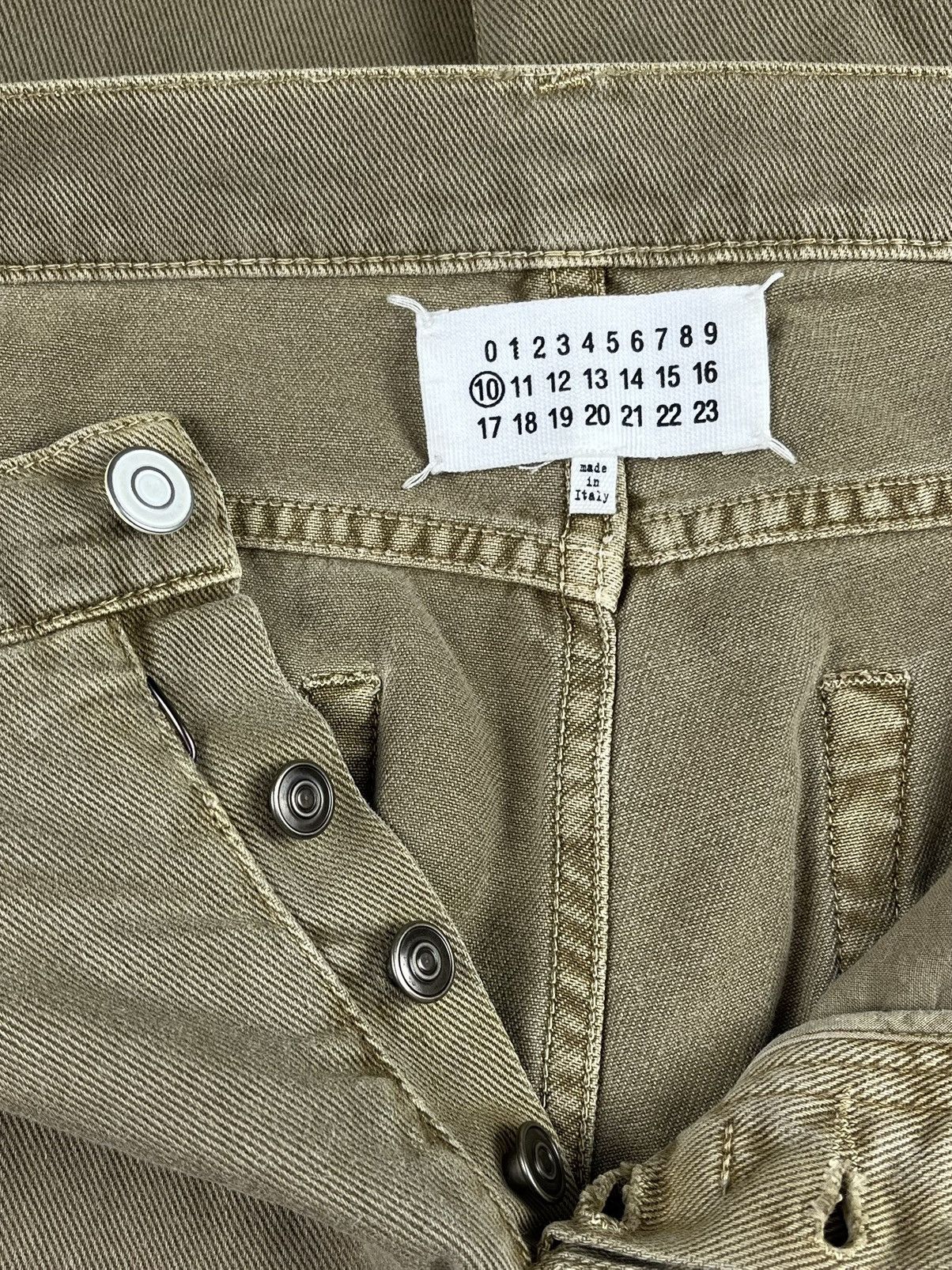 Maison Margiela SS13 Maison Margiela Line 10 Stitched Beige Slim Jeans Size US 30 / EU 46 - 6 Thumbnail