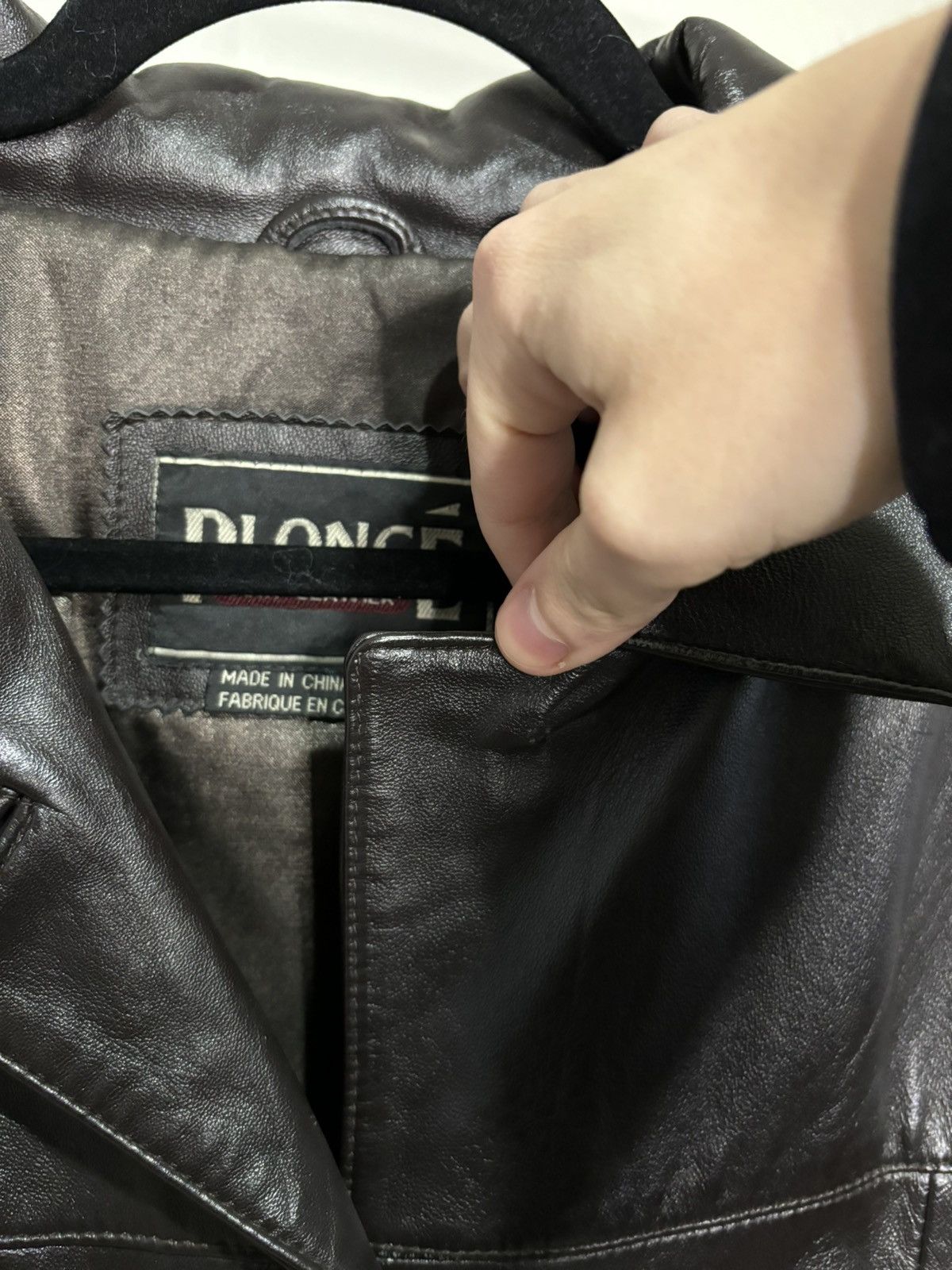 Genuine Leather × Vintage Vintage 1990s Dark Brown Leather Trench Coat Jacket Size L / US 10 / IT 46 - 9 Thumbnail