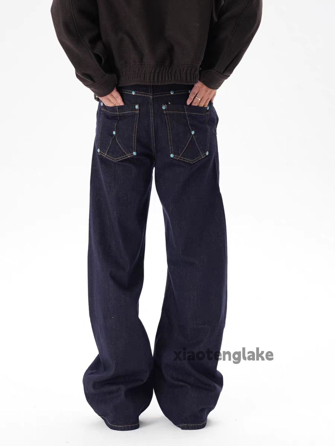 Jean xz Balenciaga rickowens style Loose baggy flared jeans Size US 30 / EU 46 - 1 Thumbnail
