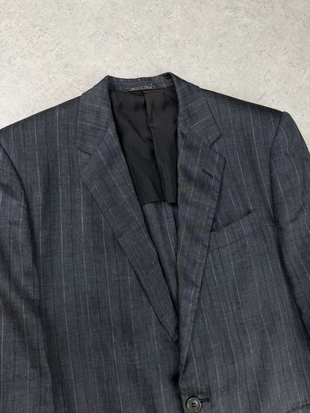 Corneliani Vintage Corneliani Gray Pinstripe Blazer Jacket Size 50R - 5 Thumbnail