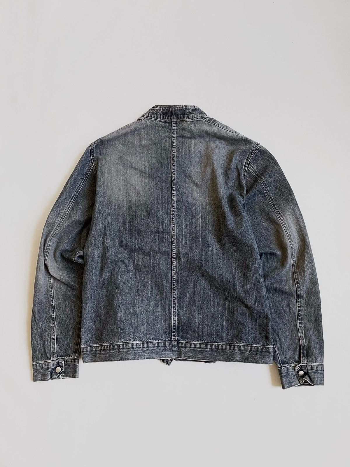 Vintage Vintage 90s zip denim jacket Size US L / EU 52-54 / 3 - 9 Thumbnail