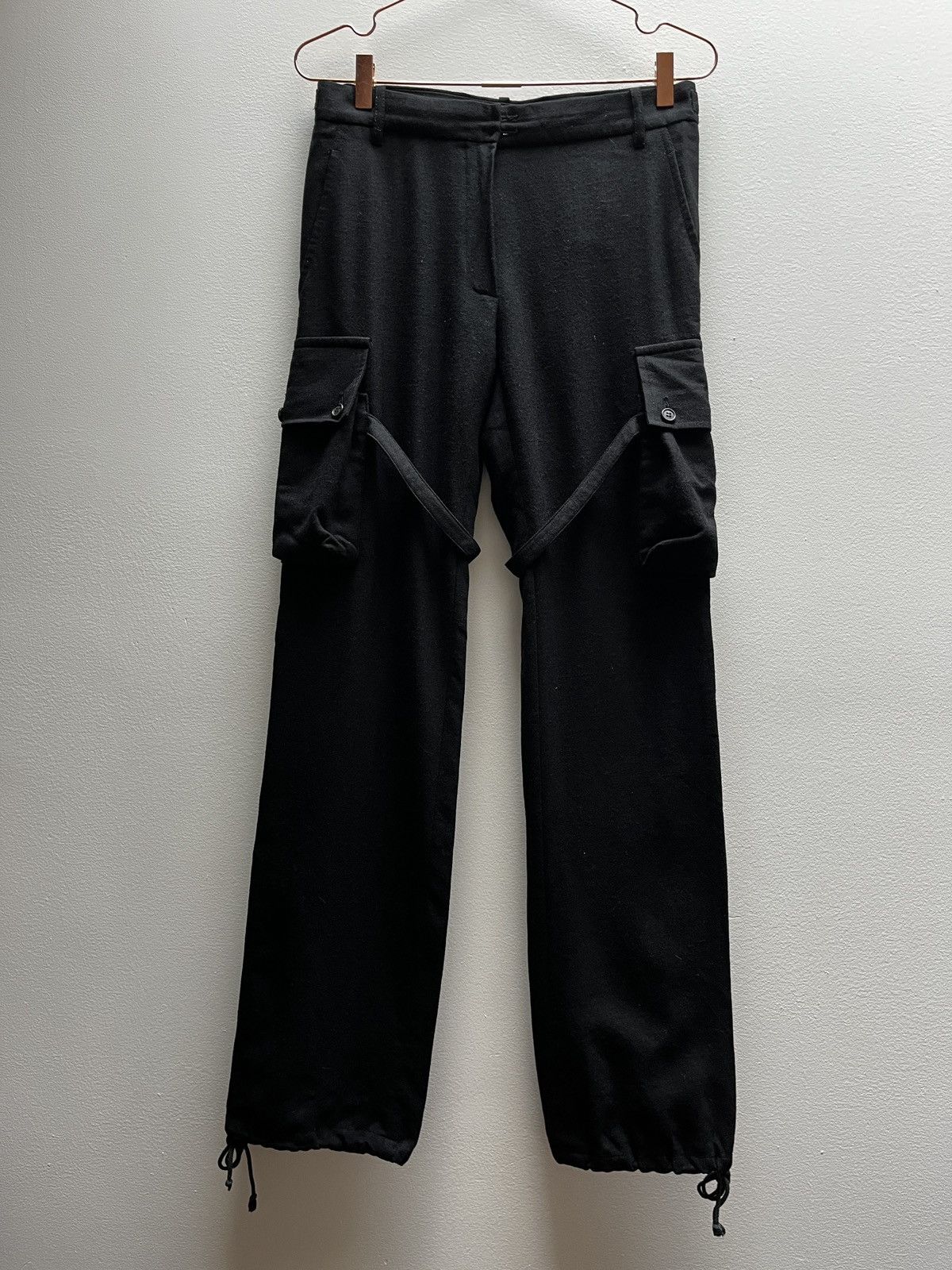 Ann Demeulemeester Ann Demeulemeester FW02 Bondage Cargo Wool Pants Size US 30 / EU 46 - 7 Thumbnail