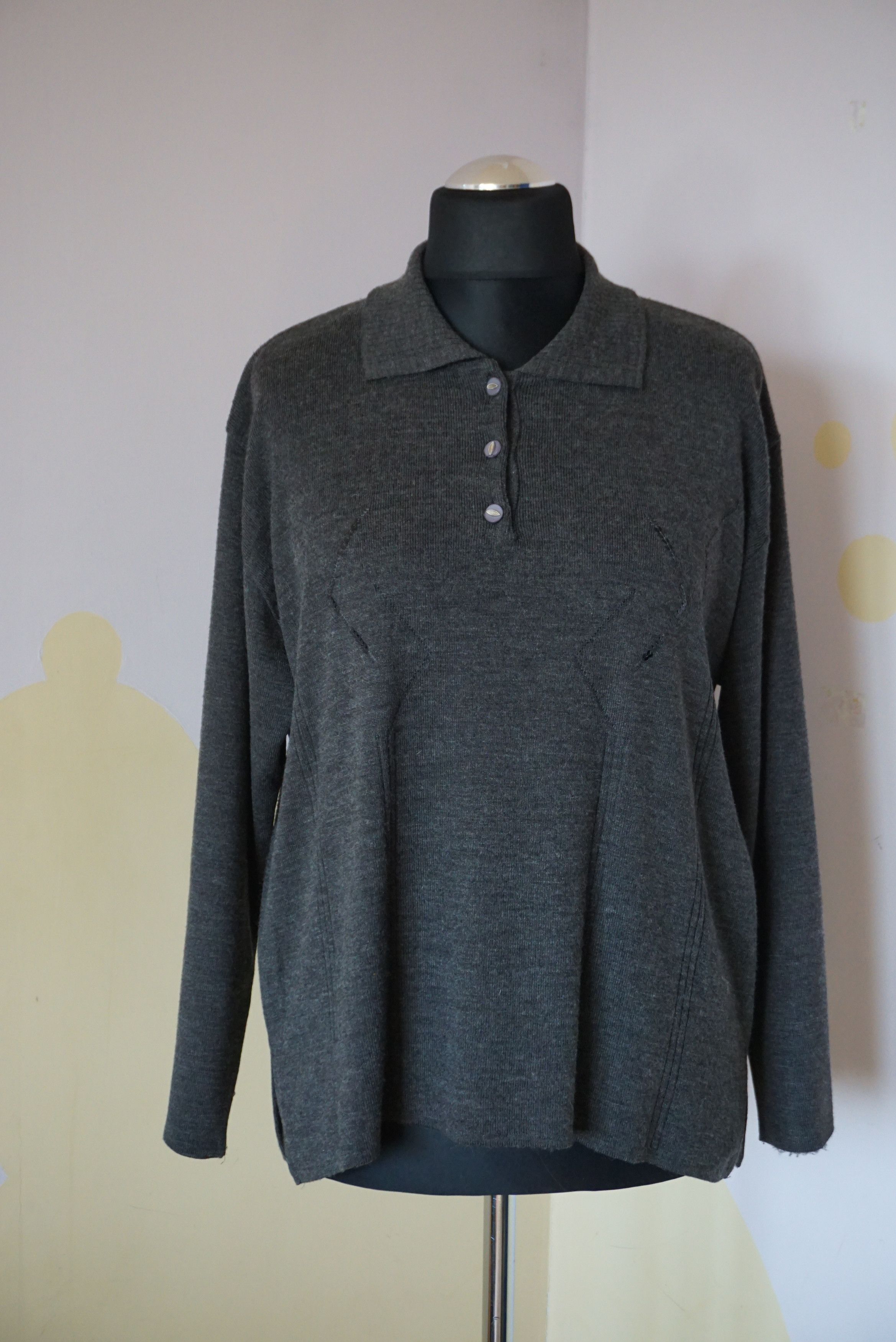 Vintage Vintage Italy 80's 90's XL 14/16 50% wool jumper M baggy Size XL / US 12-14 / IT 48-50 - 1 Thumbnail