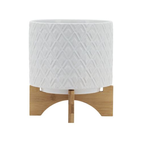Designer × Homemade 8" DIAMOND PLANTER W/ STAND, WHITE Size US L / EU 52-54 / 3 - 3 Thumbnail