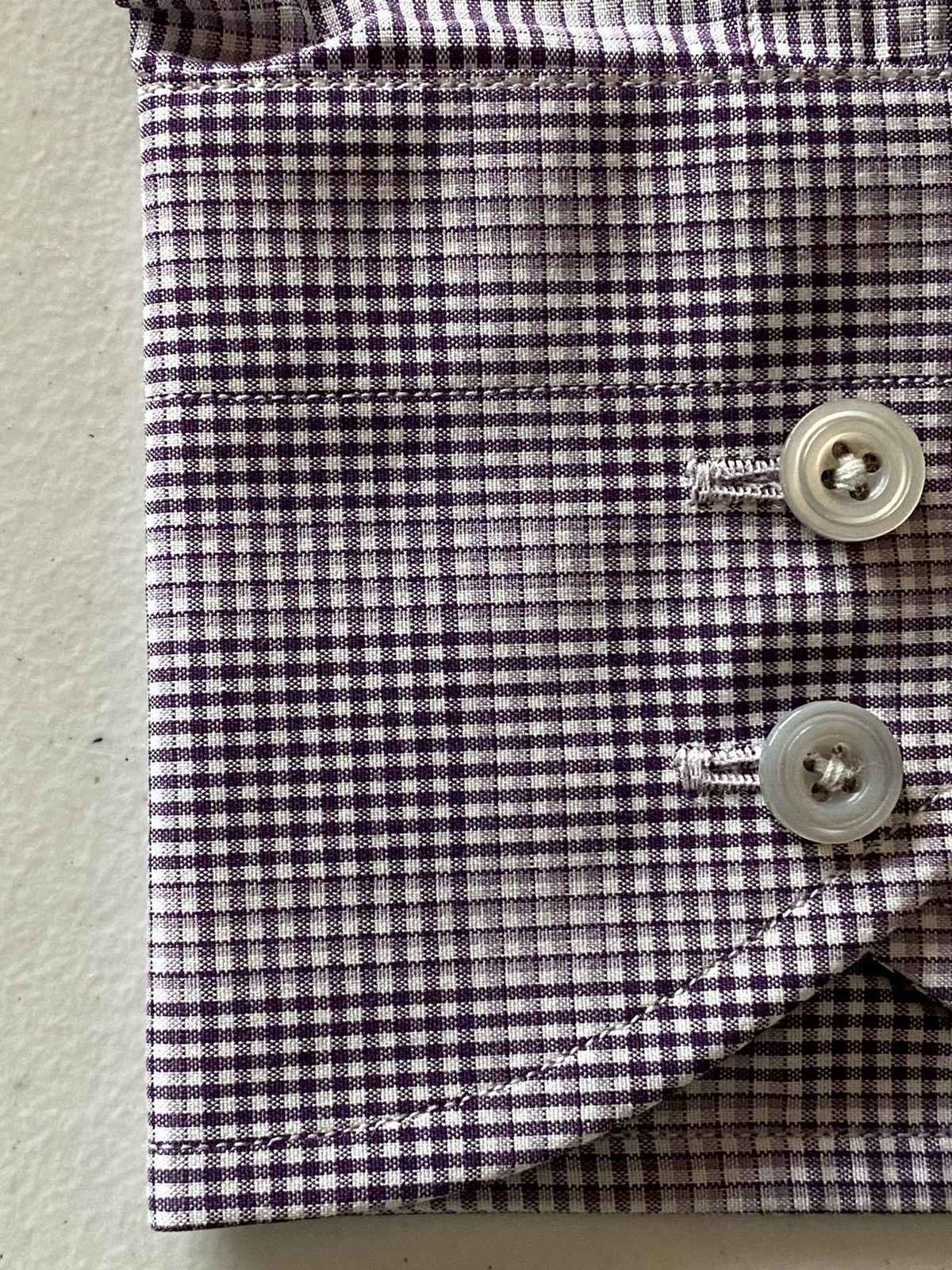 Tom Ford Tom Ford 🇮🇹 Violet Vibrations glen check shirt 16.5 42e NEW Size US L / EU 52-54 / 3 - 7 Thumbnail