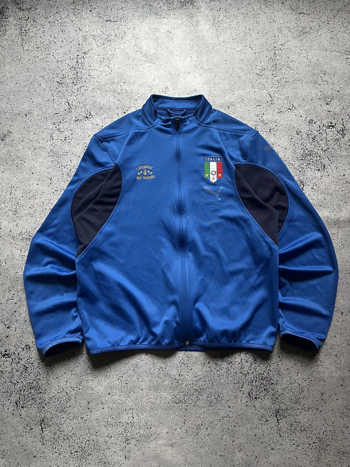 Puma Vintage Puma Italia Soccer Track Jacket Y2K USA Blue Size L Size US L / EU 52-54 / 3 - 1 Thumbnail