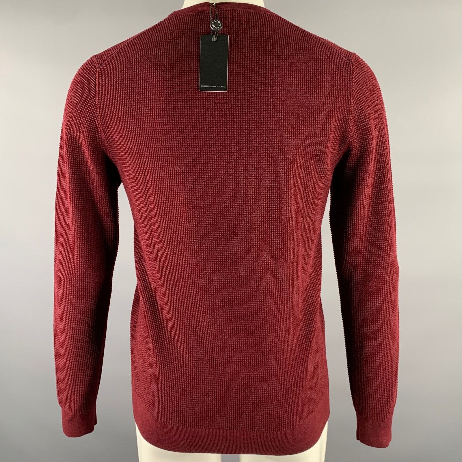 PURIFICATION GARCIA PURIFCACION GARCIA S Burgundy Waffle Knit L/S Shirt Size US S / EU 44-46 / 1 - 4 Thumbnail