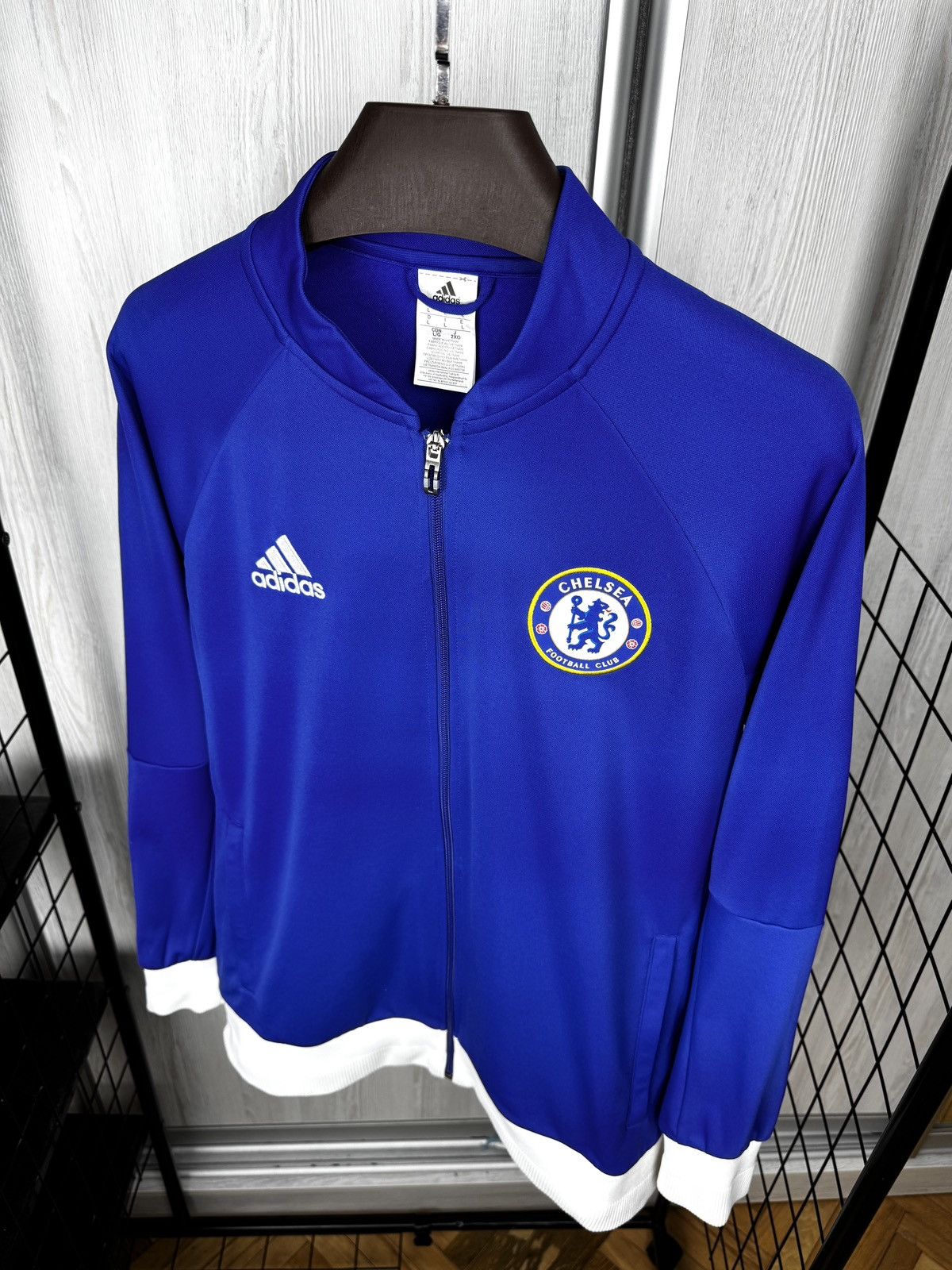 Adidas Adidas Chelsea Anthem soccer football blue track top jacket Size US L / EU 52-54 / 3 - 8 Thumbnail