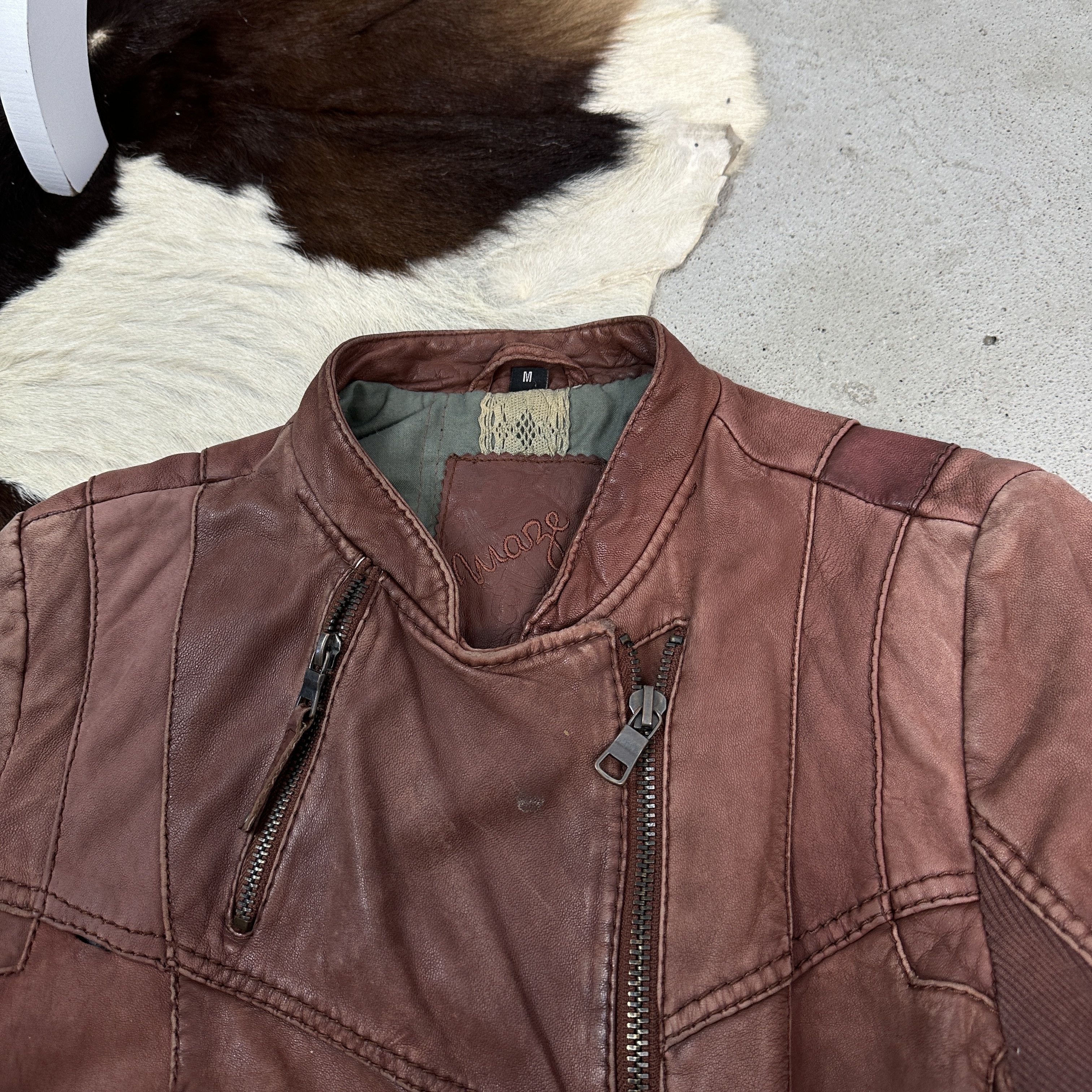 Vintage Vintage Fitted Leather Jacket Size US M / EU 48-50 / 2 - 4 Thumbnail