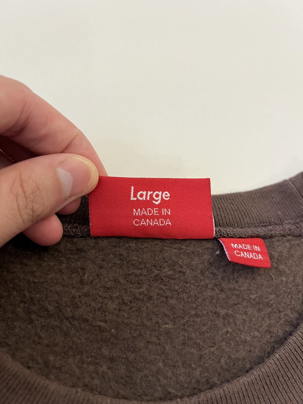 Supreme Supreme Box Logo Crewneck Brown FW22 Size US L / EU 52-54 / 3 - 5 Thumbnail