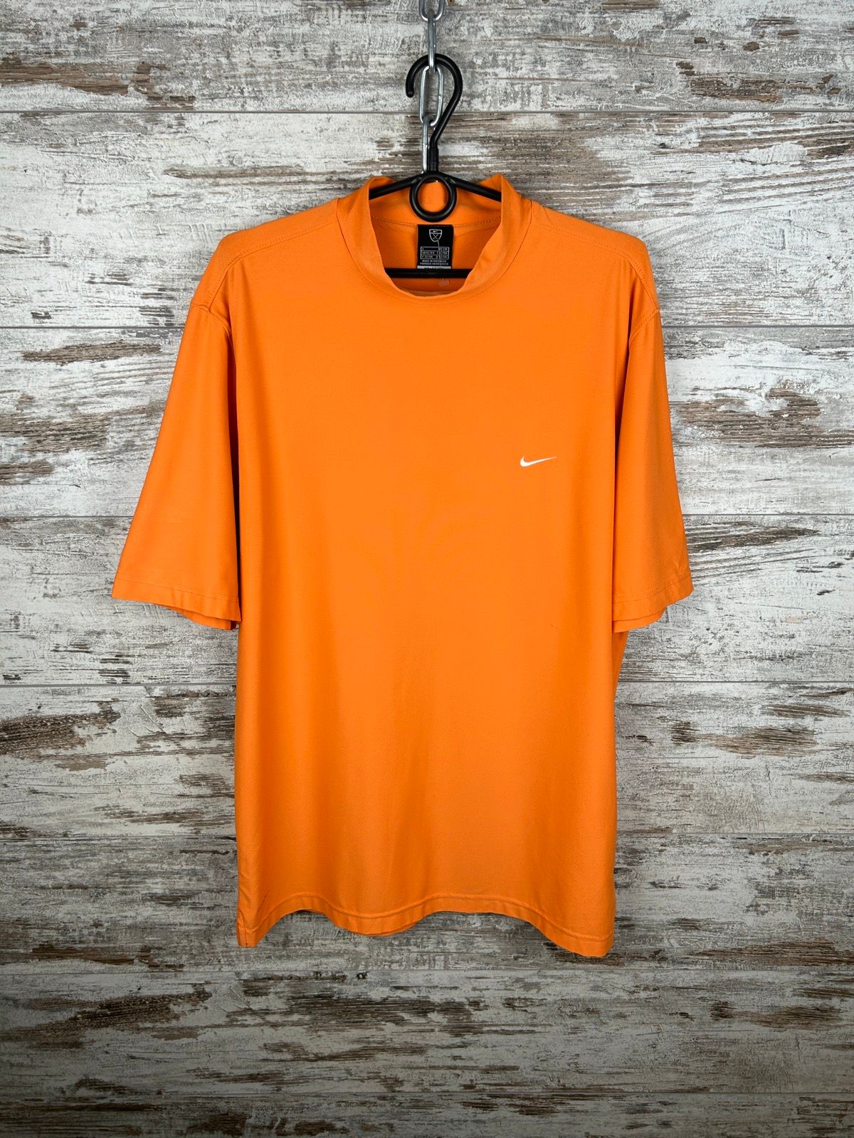 Pre-owned Nike X Vintage Mens Vintage Nike Swoosh T Shirt 90's Crazy Tee Court In Orange