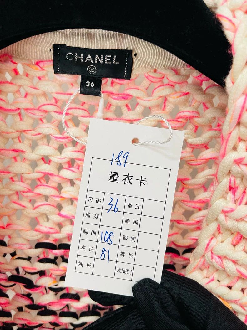 Chanel Chanel 20s roof series pink knitted cardigan jacket 2504-Ne Size XS / US 0-2 / IT 36-38 - 4 Thumbnail