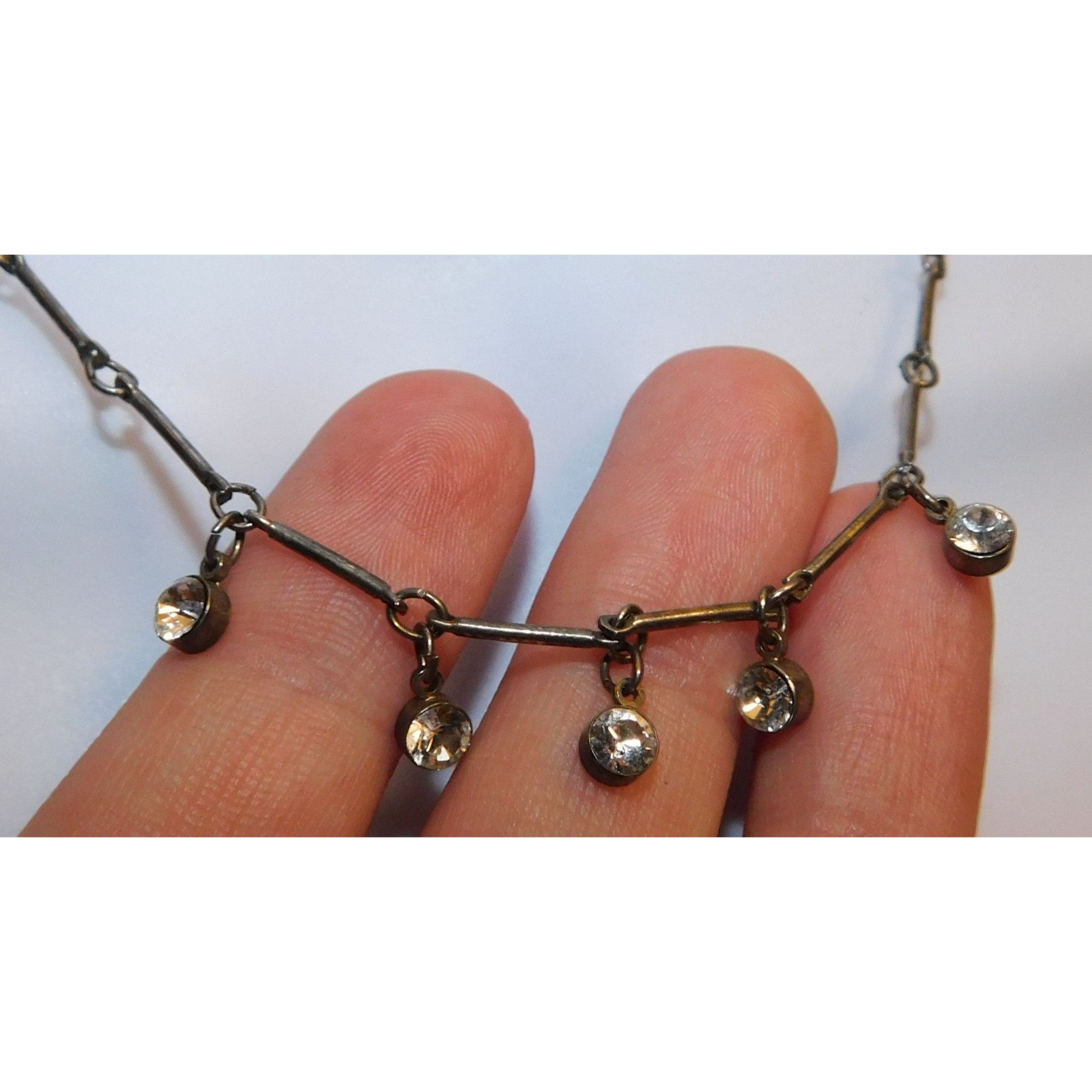 Other Simple Rhinestone Necklace Size ONE SIZE - 2 Thumbnail