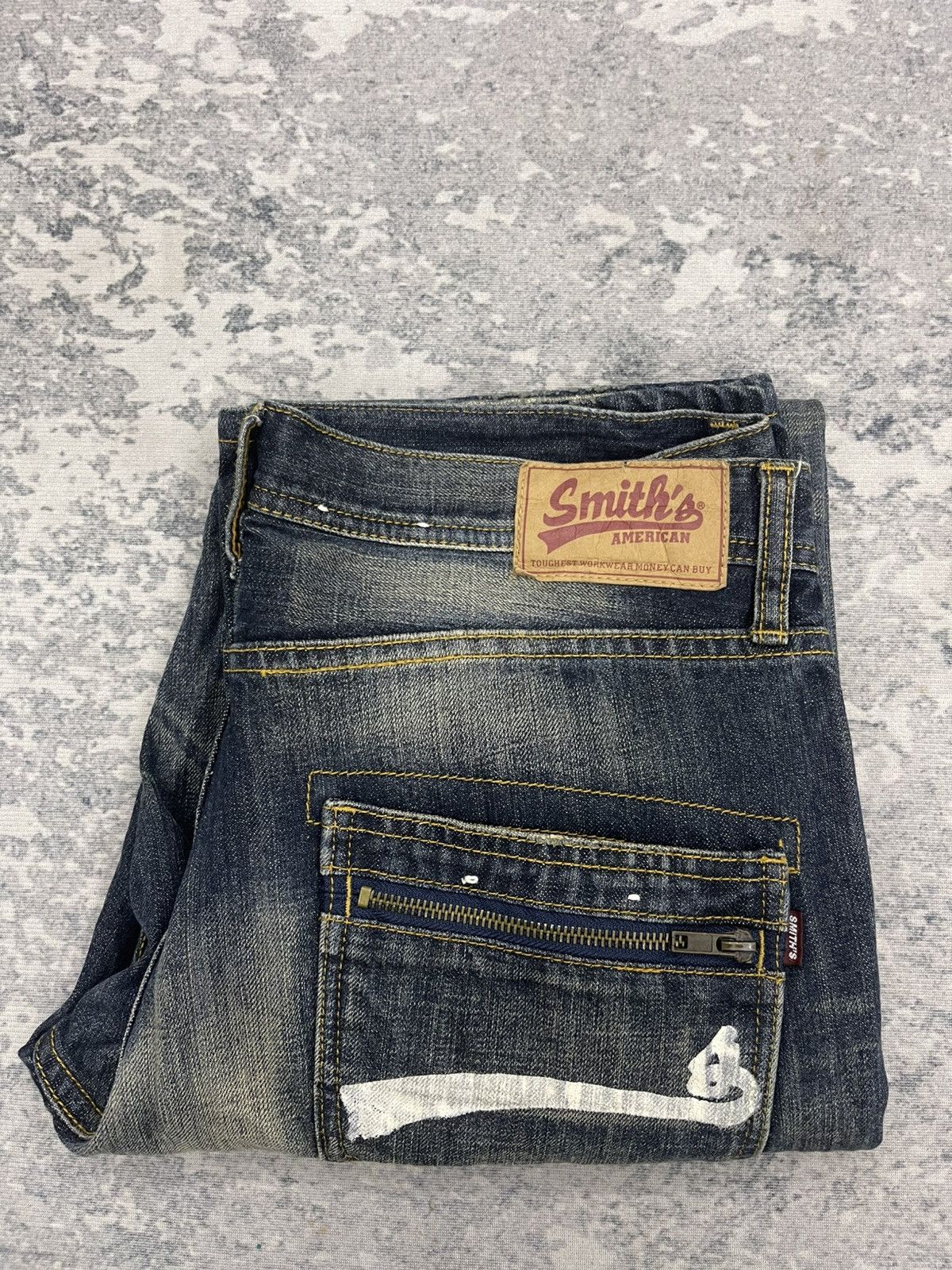 Smith's American Smiths American Ripped Denim Jeans Size US 33 - 20 Thumbnail