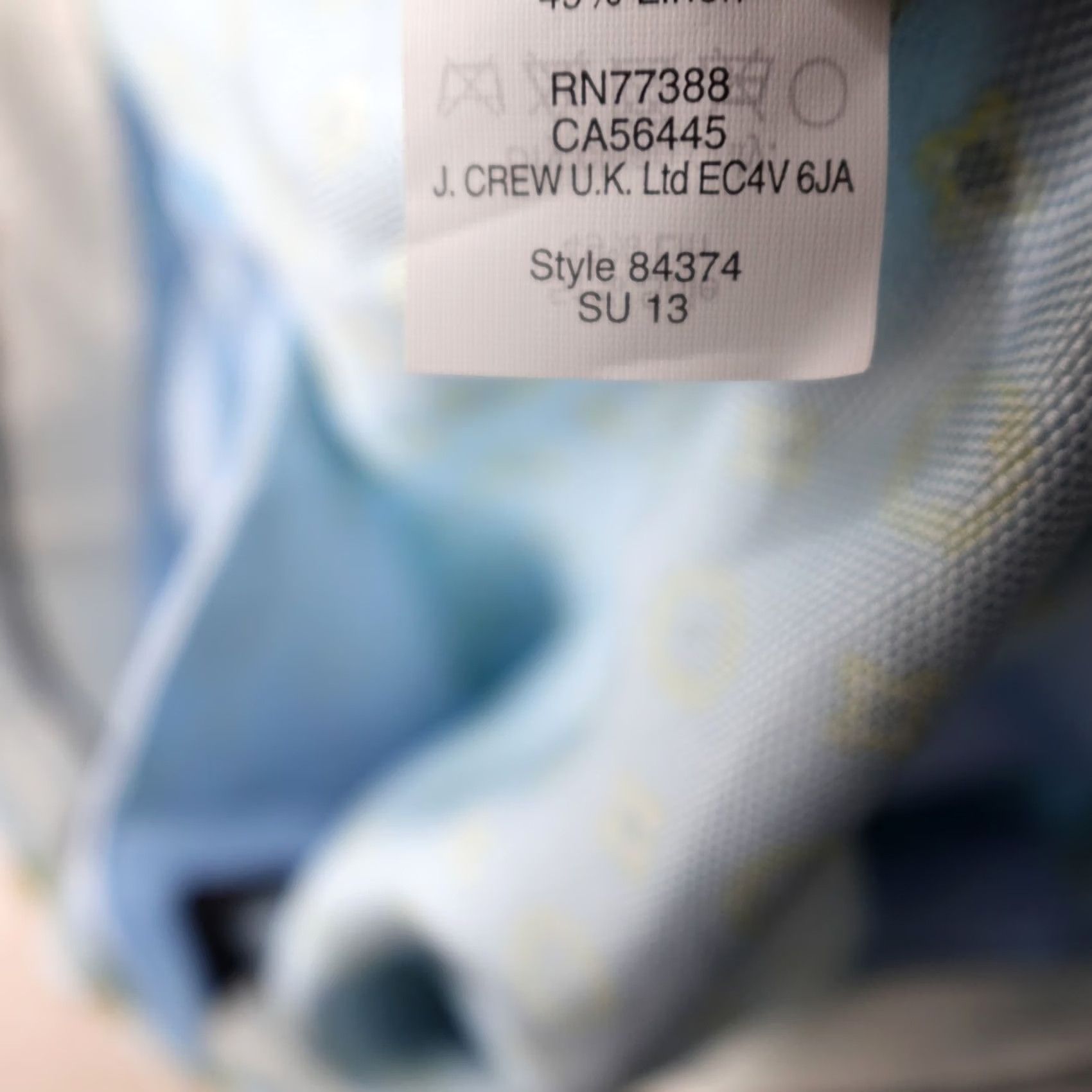 J.Crew J.CREW Collection Pants Women's 10 Blue Green All Over Print Silk Linen 84374 Geometric Flared Ankle Pockets Size 32" / US 10 / IT 46 - 3 Thumbnail
