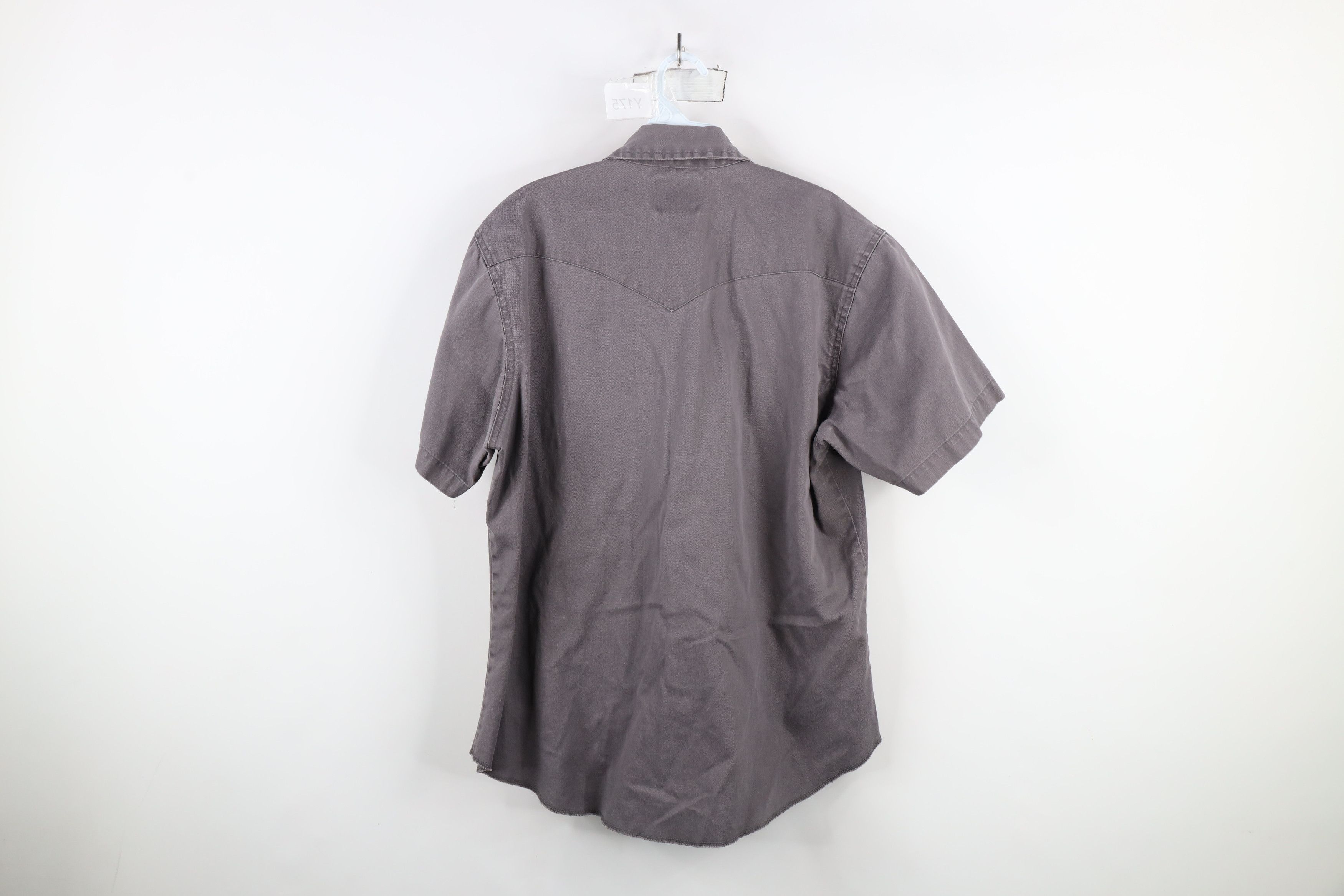 Vintage × Wrangler Vintage 90s Wrangler Western Cowboy Snap Button Shirt Gray Size US L / EU 52-54 / 3 - 13 Thumbnail