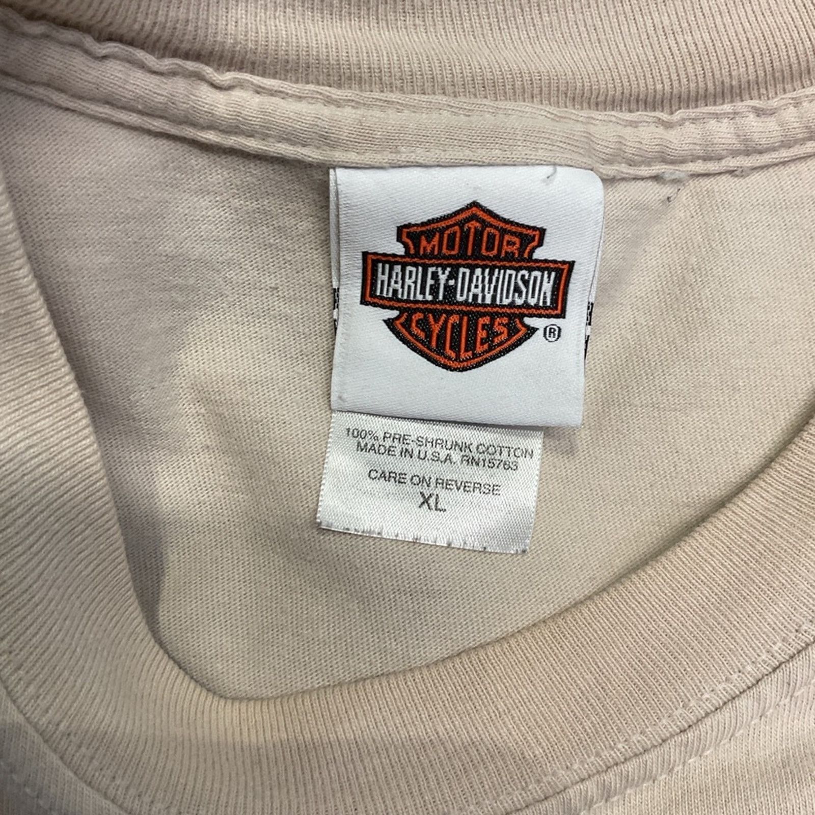 Harley Davidson Harley Davidson “Ride With Pride” Beige Graphic T-Shirt Size US XL / EU 56 / 4 - 4 Thumbnail