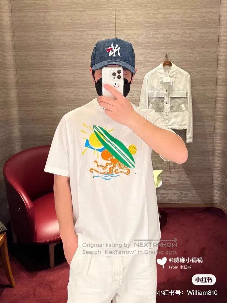 Hermes Hermes Printed white T-shirt Size US M / EU 48-50 / 2 - 8 Thumbnail