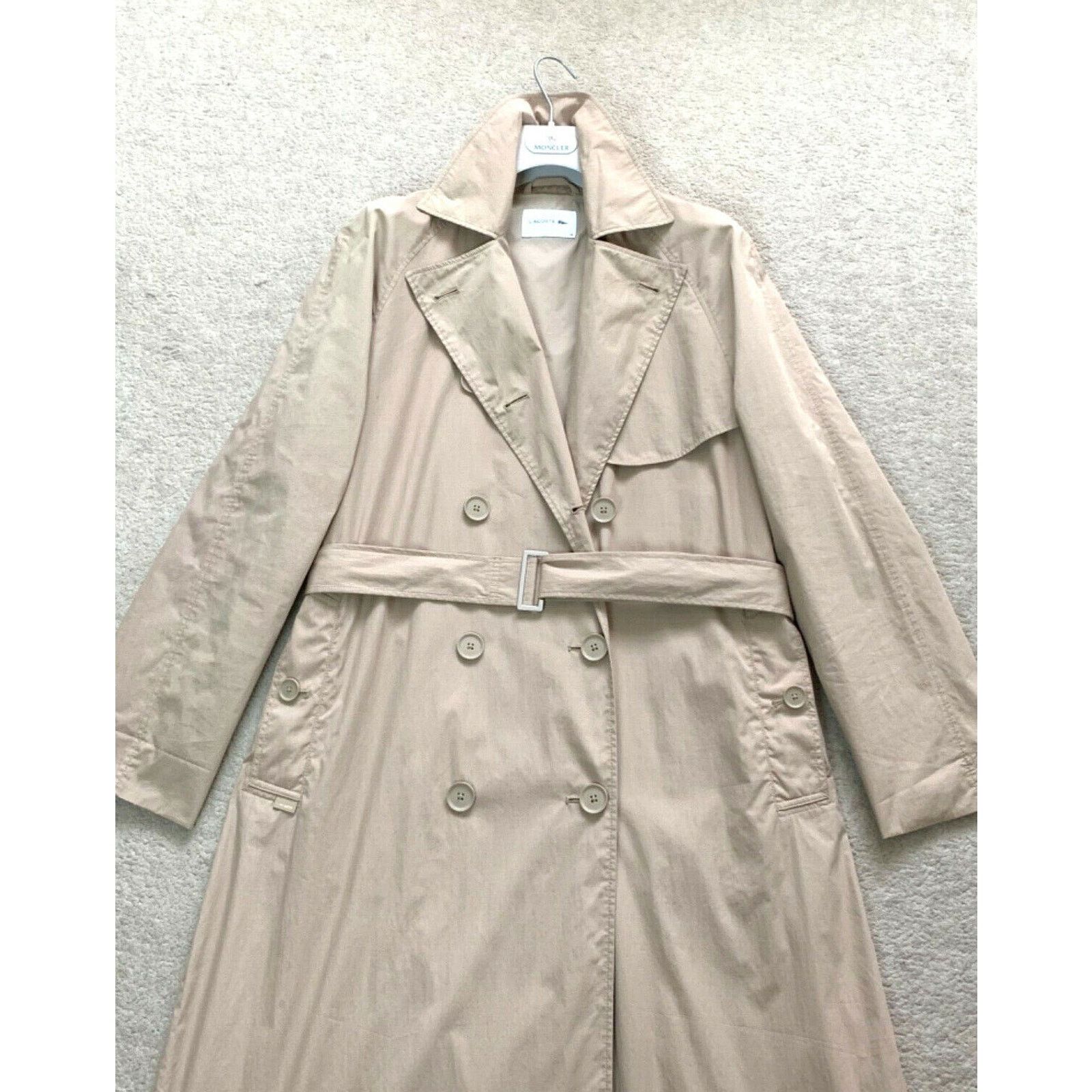 Lacoste Women's LACOSTE Long Trench Coat Jacket SZ EU 36 UK 8 US 4 S Size S / US 4 / IT 40 - 6 Thumbnail