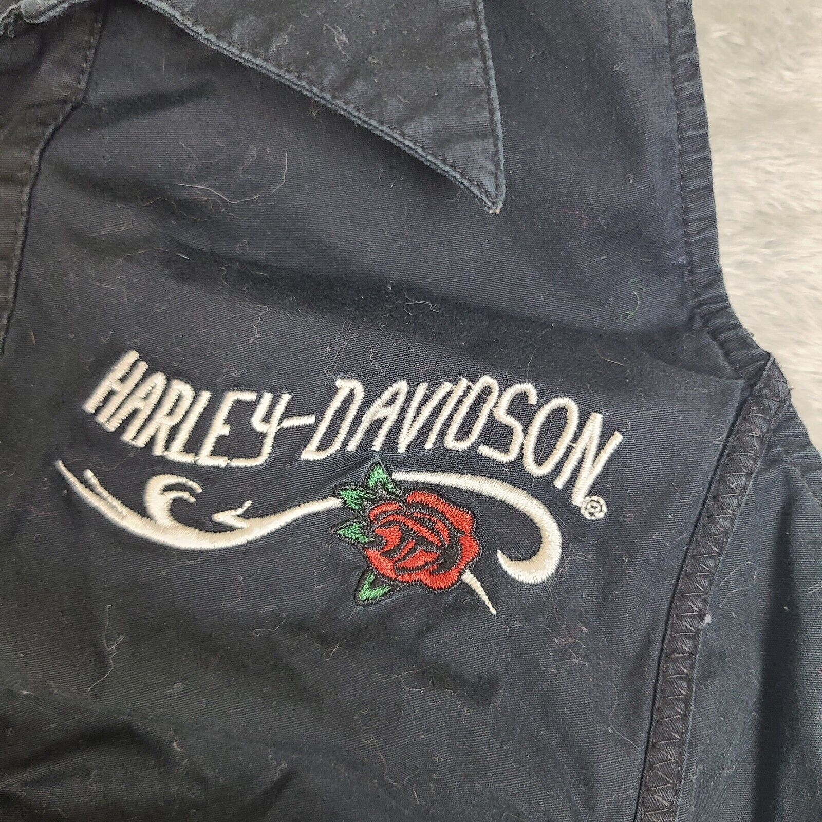 Harley Davidson Harley Davidson 90's COllared V Cut Vest Tank Snap Buttons S Size S / US 4 / IT 40 - 2 Thumbnail