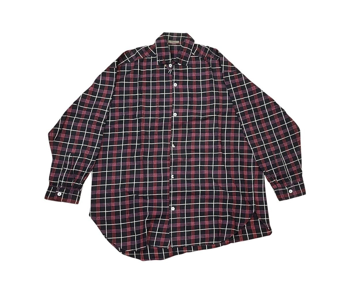 Yohji Yamamoto TAX FREE 🇺🇸 yohji yamamoto y’s for men plaid button down Size US XL / EU 56 / 4 - 1 Thumbnail