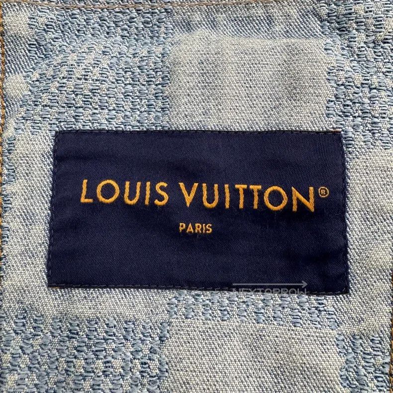 Louis Vuitton Louis Vuitton Rhinestone Checker Denim Jacket Size US M / EU 48-50 / 2 - 2 Thumbnail