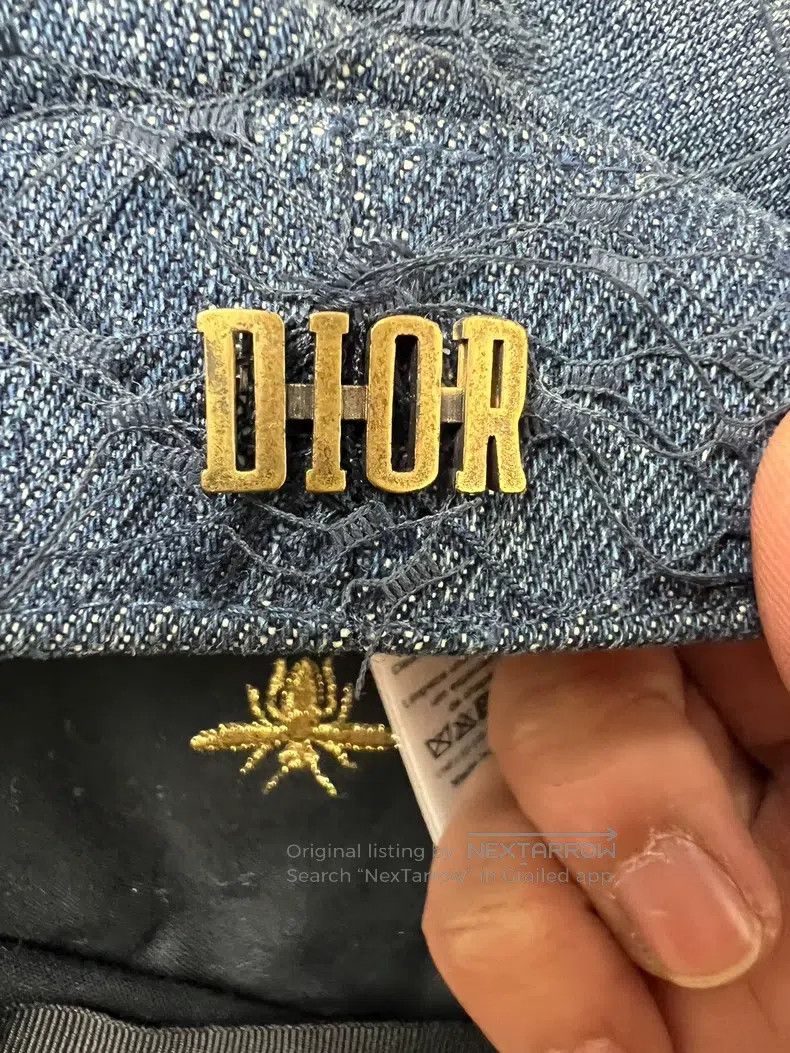 Dior Dior Size 57 Mesh gold-decorated slogan hollow cowboy hat Size ONE SIZE - 4 Thumbnail