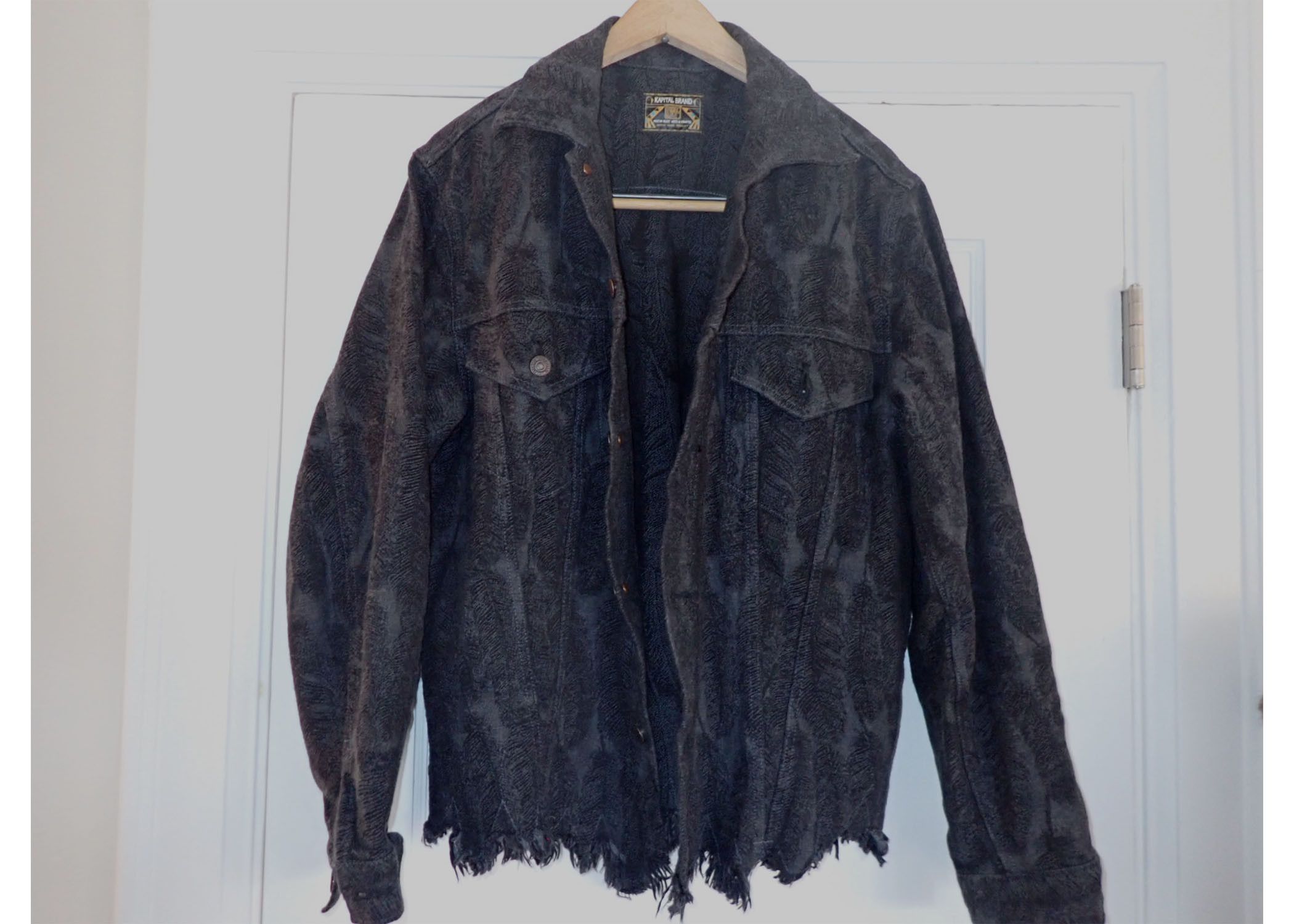 Feather Denim 3rd Jacket—Black