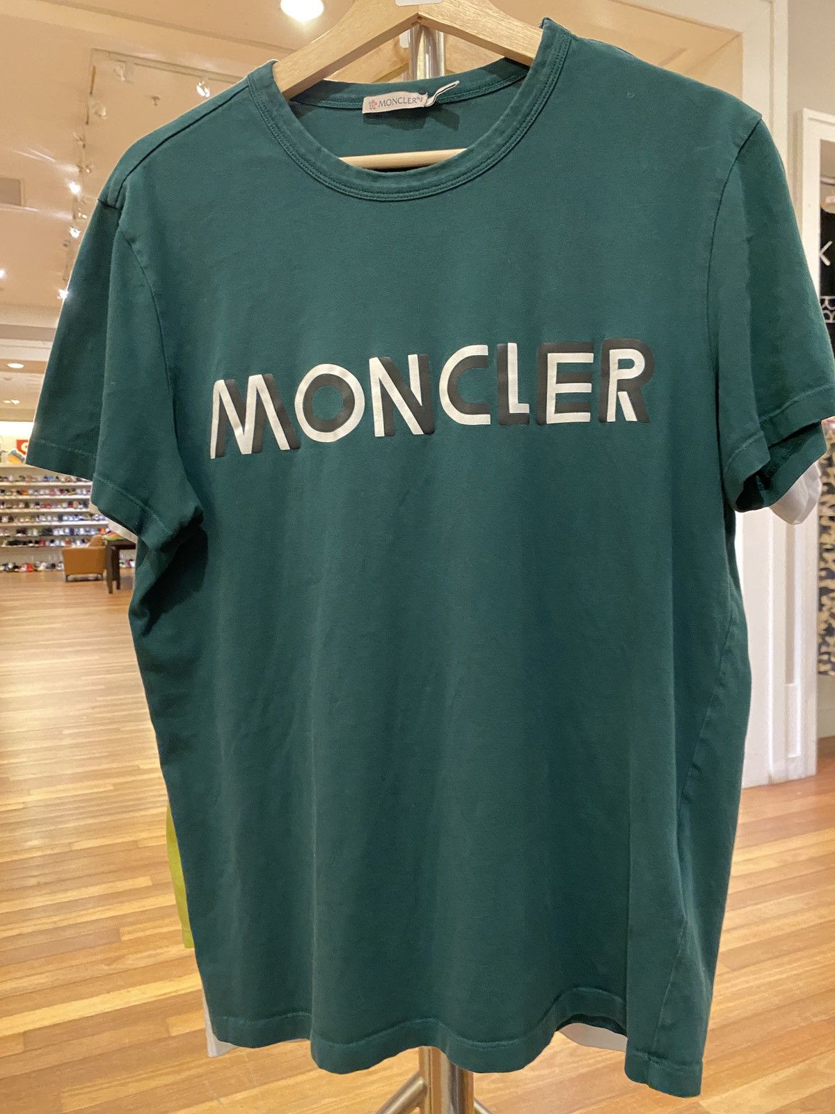 image of Moncler Font Tee M in Green, Men's (Size Medium)