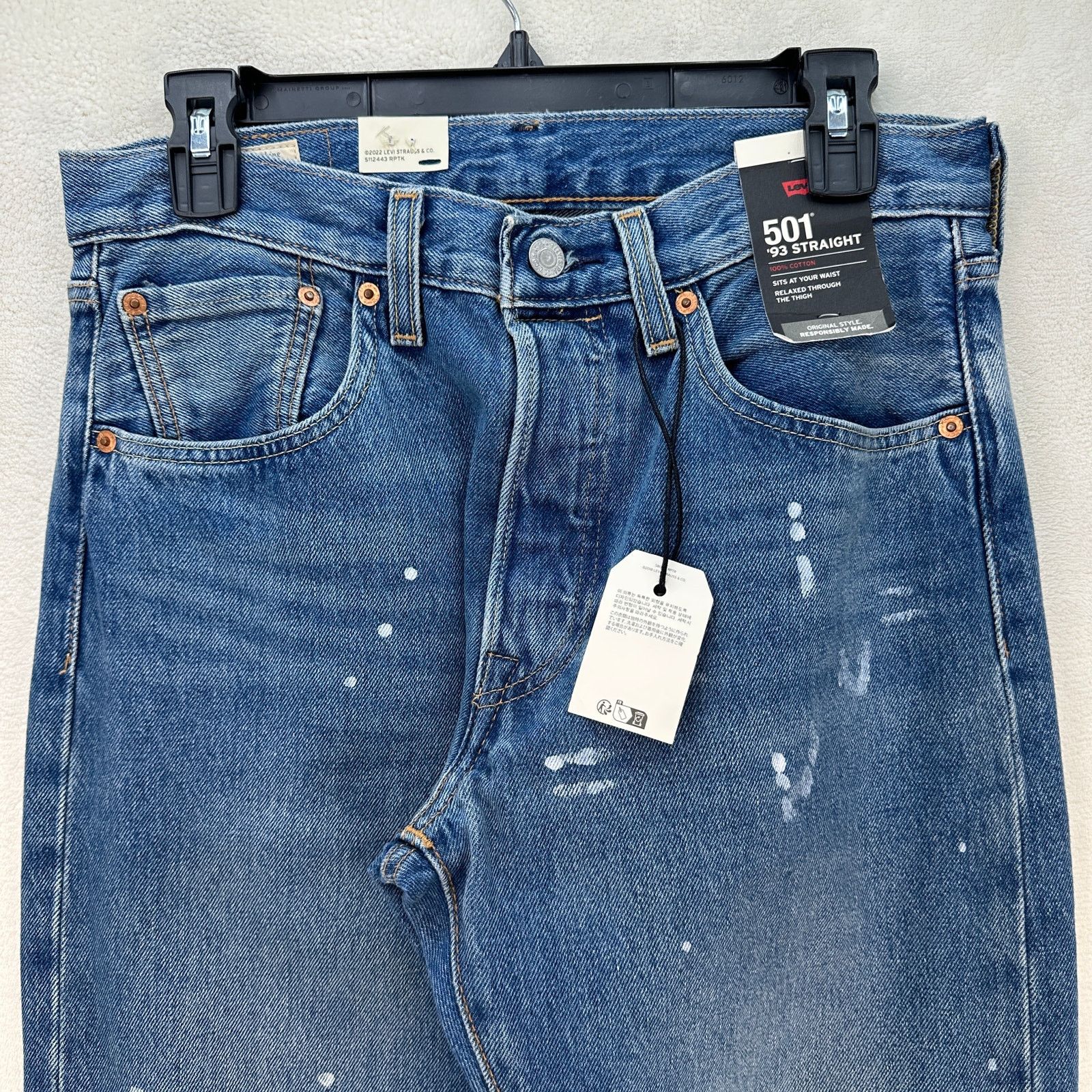 Levi's LEVI'S 501 '93 STYLE MEN'S 31X30 PAINT SPLATTERED STRAIGHT L Size US 31 - 2 Thumbnail