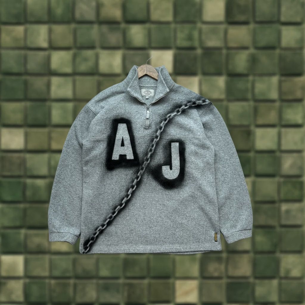 Vintage VINTAGE Armani Jeans Big Logo Fleece Sweatshirt Gray XL Men’s(Size XL) Size US XL / EU 56 / 4 - 1 Thumbnail