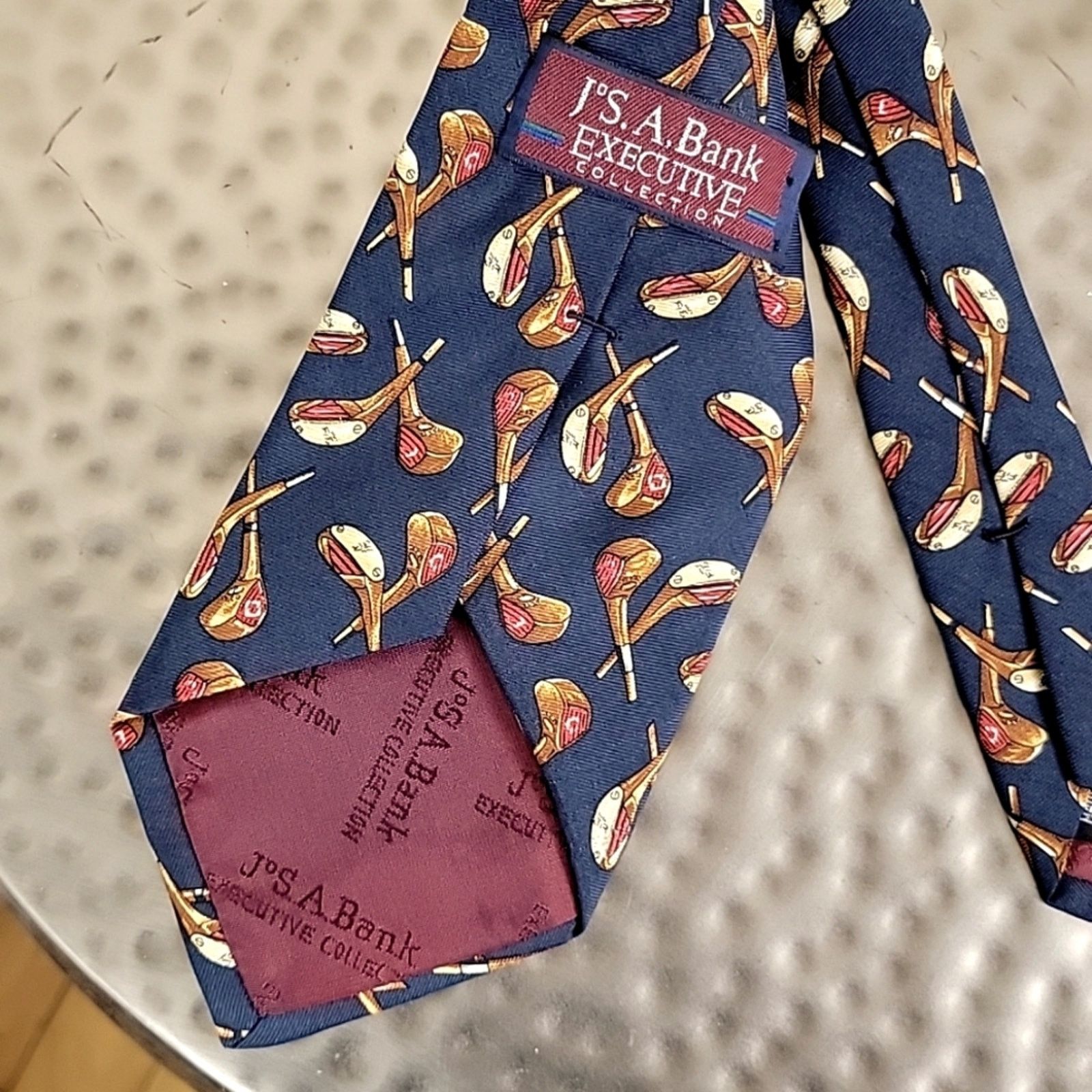 Jos. A. Bank Jos A. Bank Executive Golf Caddy Theme Handmade Silk Tie Size ONE SIZE - 3 Thumbnail