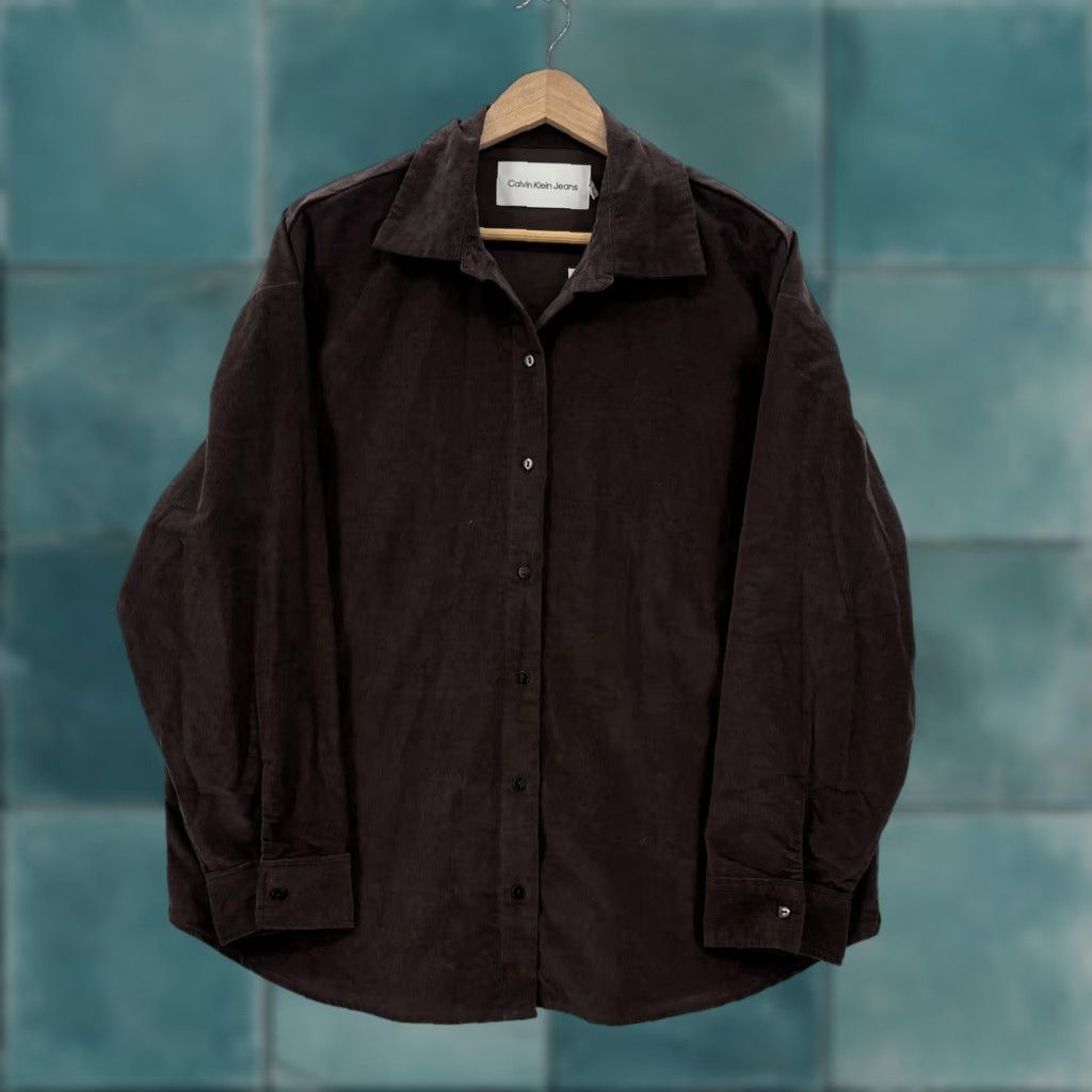 Vintage Calvin Klein Jeans Shirt Mens Small Brown Corduroy Long Sleeve Button Up Casual Size US S / EU 44-46 / 1 - 1 Thumbnail