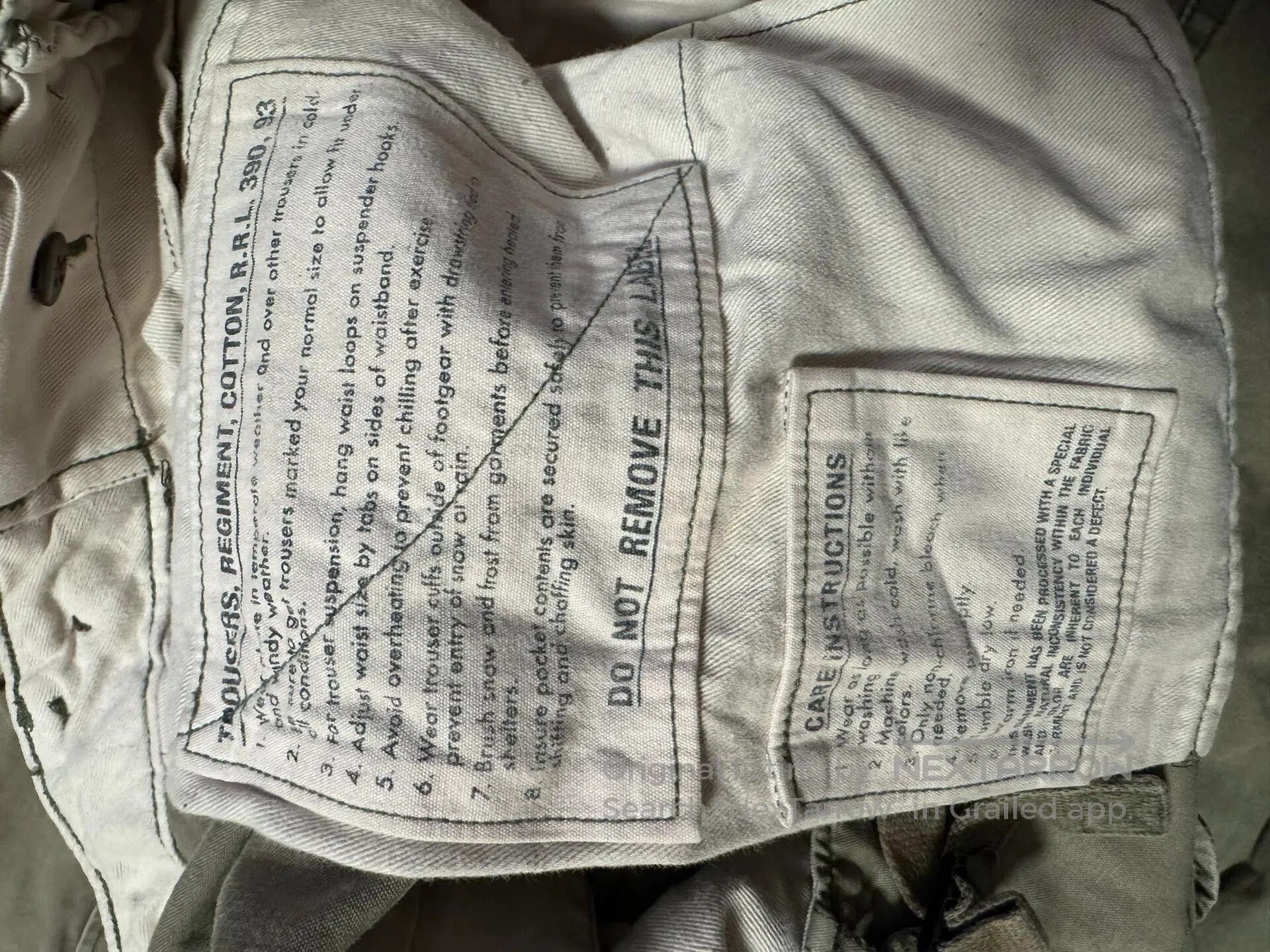 RRL Ralph Lauren RRL M65 Cargo Pants Military Green Utility Trousers. Size US 34 / EU 50 - 9 Thumbnail