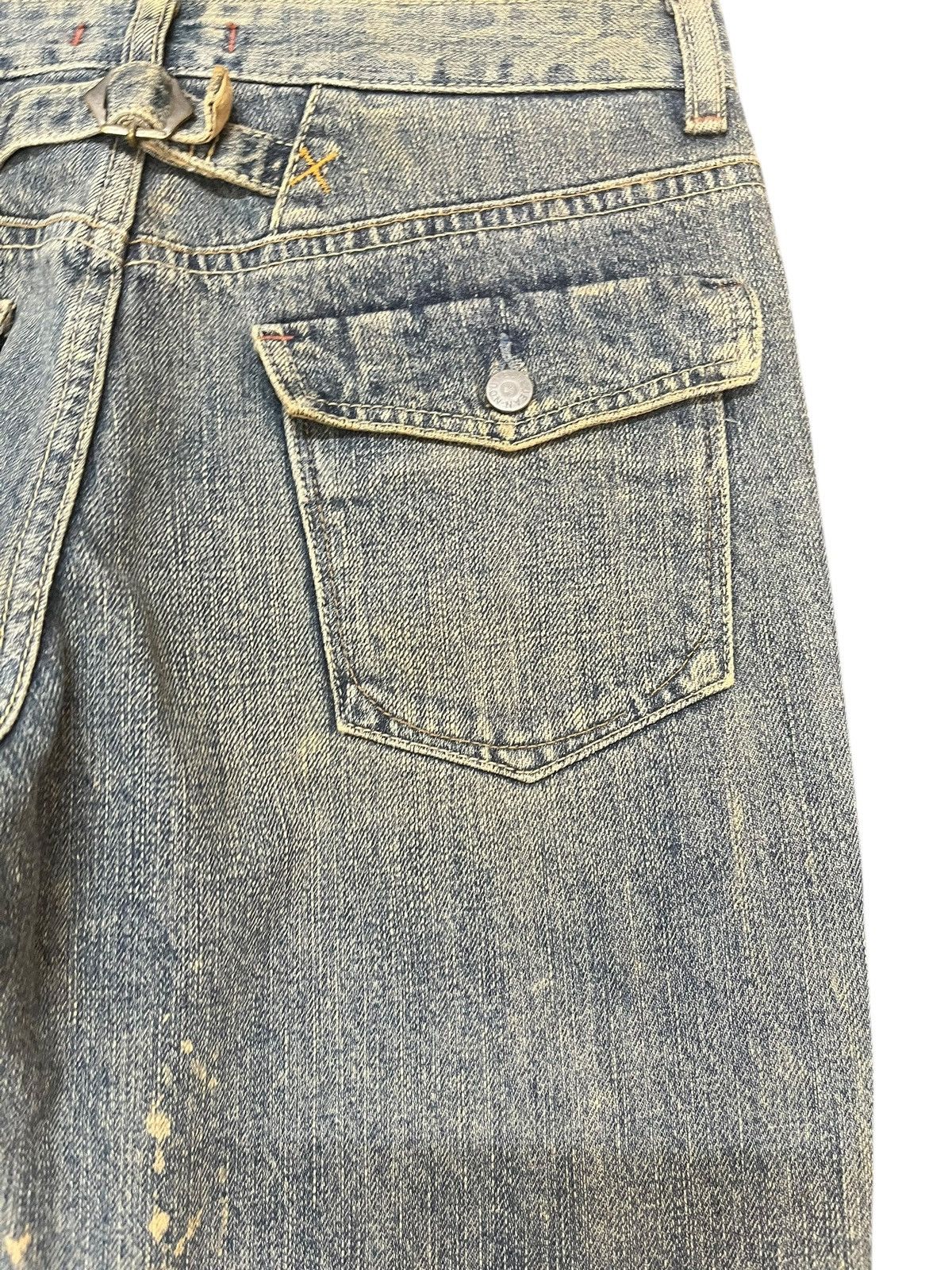 Japanese Brand Vintage Sweet Camel Flare Bootcut Mudwash Buckle Belt Denim Size US 29 - 8 Thumbnail