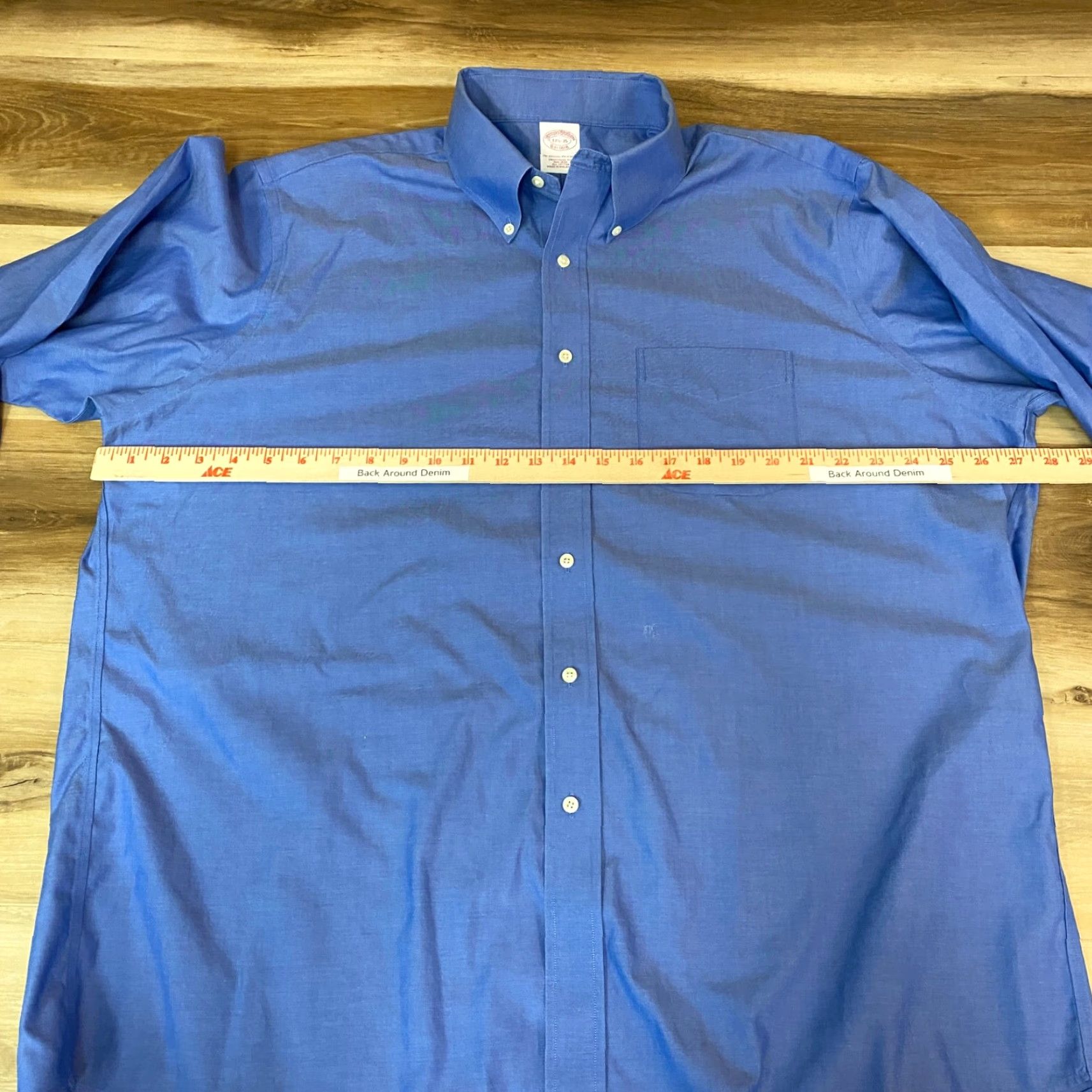 Brooks Brothers VINTAGE Brooks Brothers Shirt Mens 17.5 - 35 Blue Button Down Cotton Non Iron Dress Shirt, Classic Fit, Long Sleeve, Button-Down Collar Mens Size US XXL / EU 58 / 5 - 7 Thumbnail